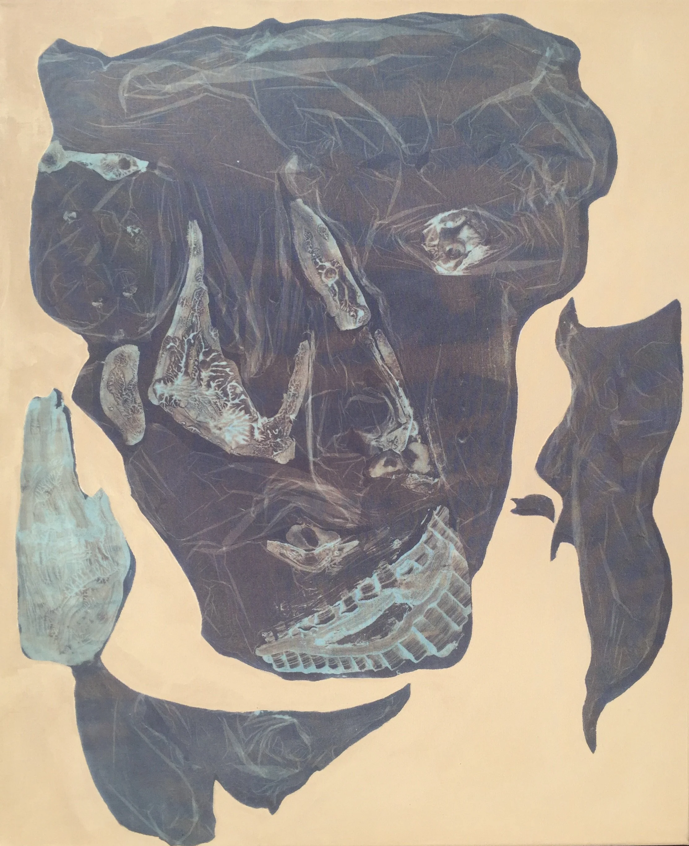  Voice Inside  UV dye and acrylic on cotton 