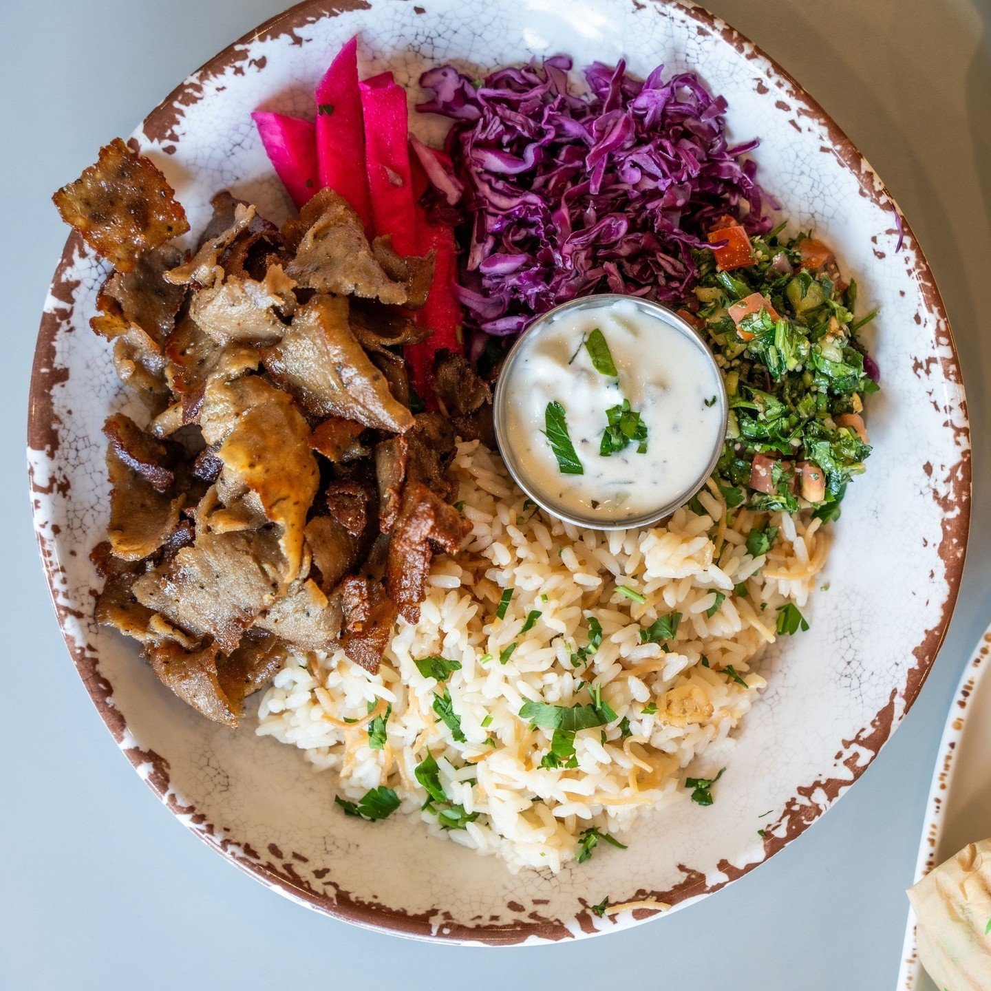 Dip it, drizzle it, dunk it.⁠
⁠
There&rsquo;s no wrong way to eat our delicious Gyro Bowls!⁠
⁠
It&rsquo;ll be great either way 😄⁠
.⁠
.⁠
.⁠
.⁠
.⁠
⁠
#gyrobowls #saucey #houston #houstonfood #picoftheday #delicious #foodlover #timetoeat #nomnom #restau