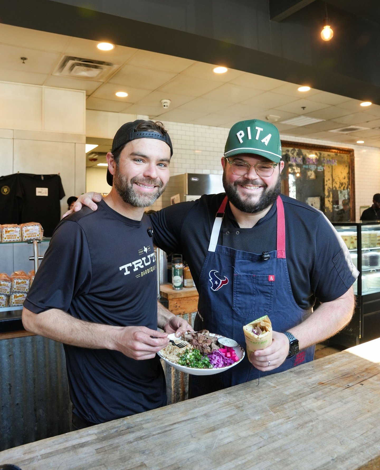 Truth BBQ x Craft Pita Collab 🔥🐑⁠
⁠
THIS Friday &amp; Saturday 4/3-4/4⁠
⁠
Join us for lamb shawarmas and rice bowls with smoked lamb shoulders prepared by @truth_bbq 
⁠
Available until SOLD OUT! ⁠
⁠
#houstonfood #texasbbq #lebanesefood
