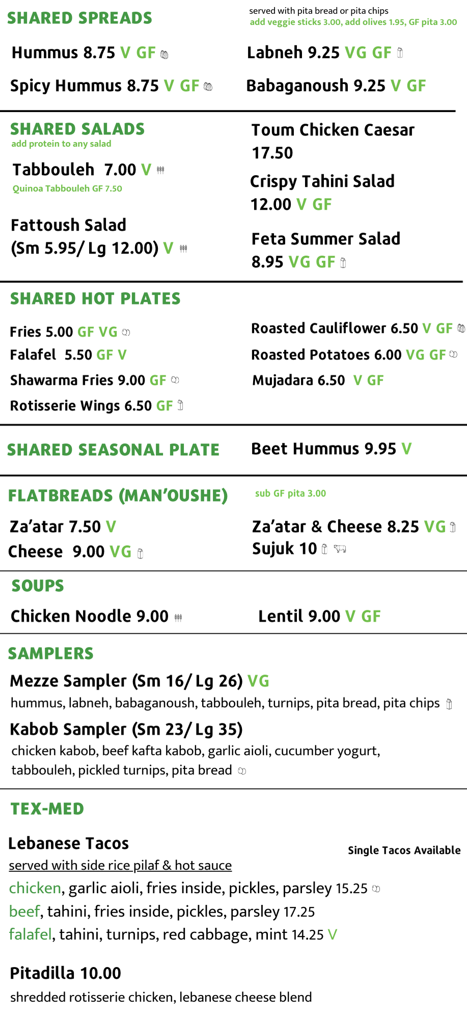West U Menu 1