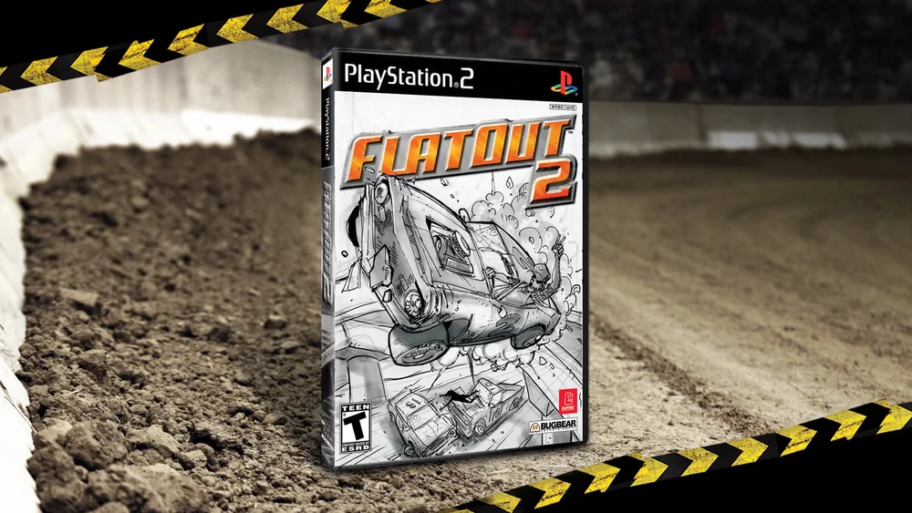 Jaquette De Jeu Flatout 2 Pour PlayStation 2 - Très Bon état - Boîtier Seul