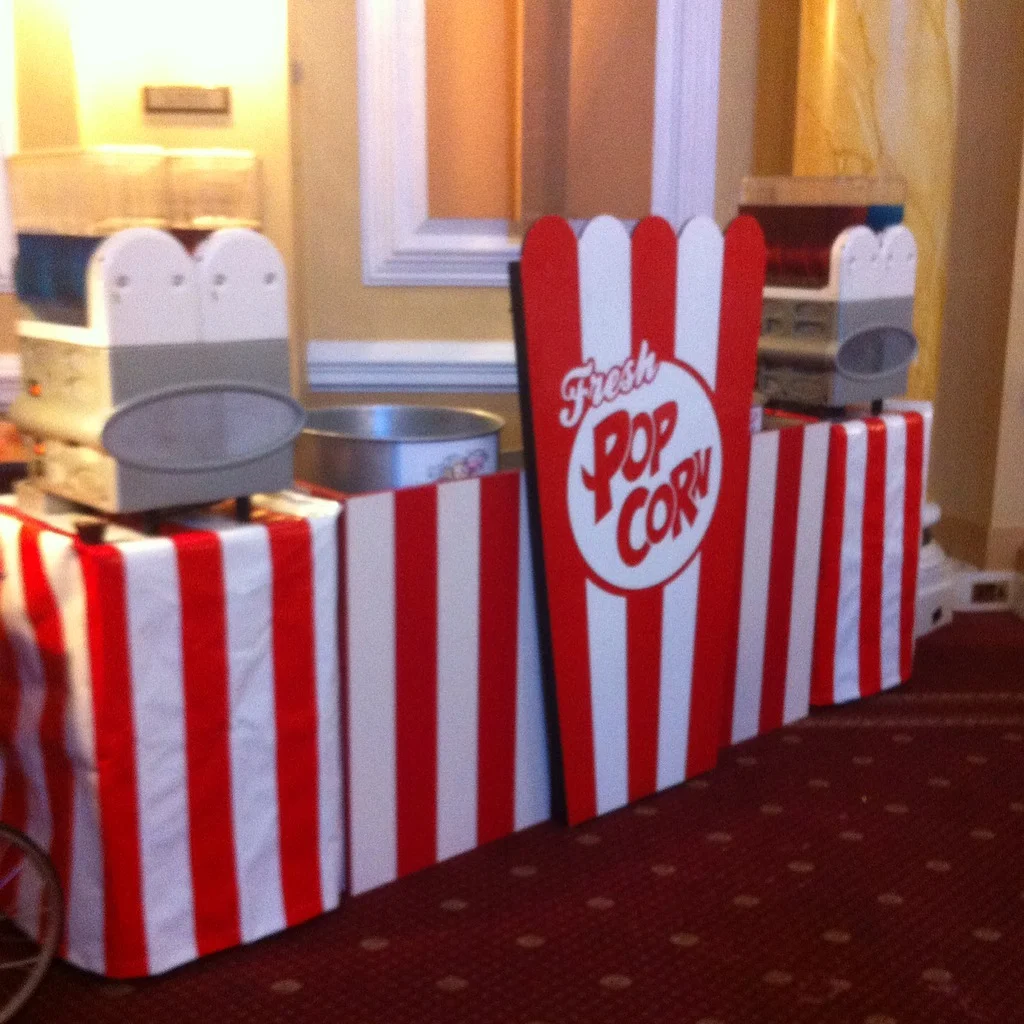 Popcorn and Slush serving stations