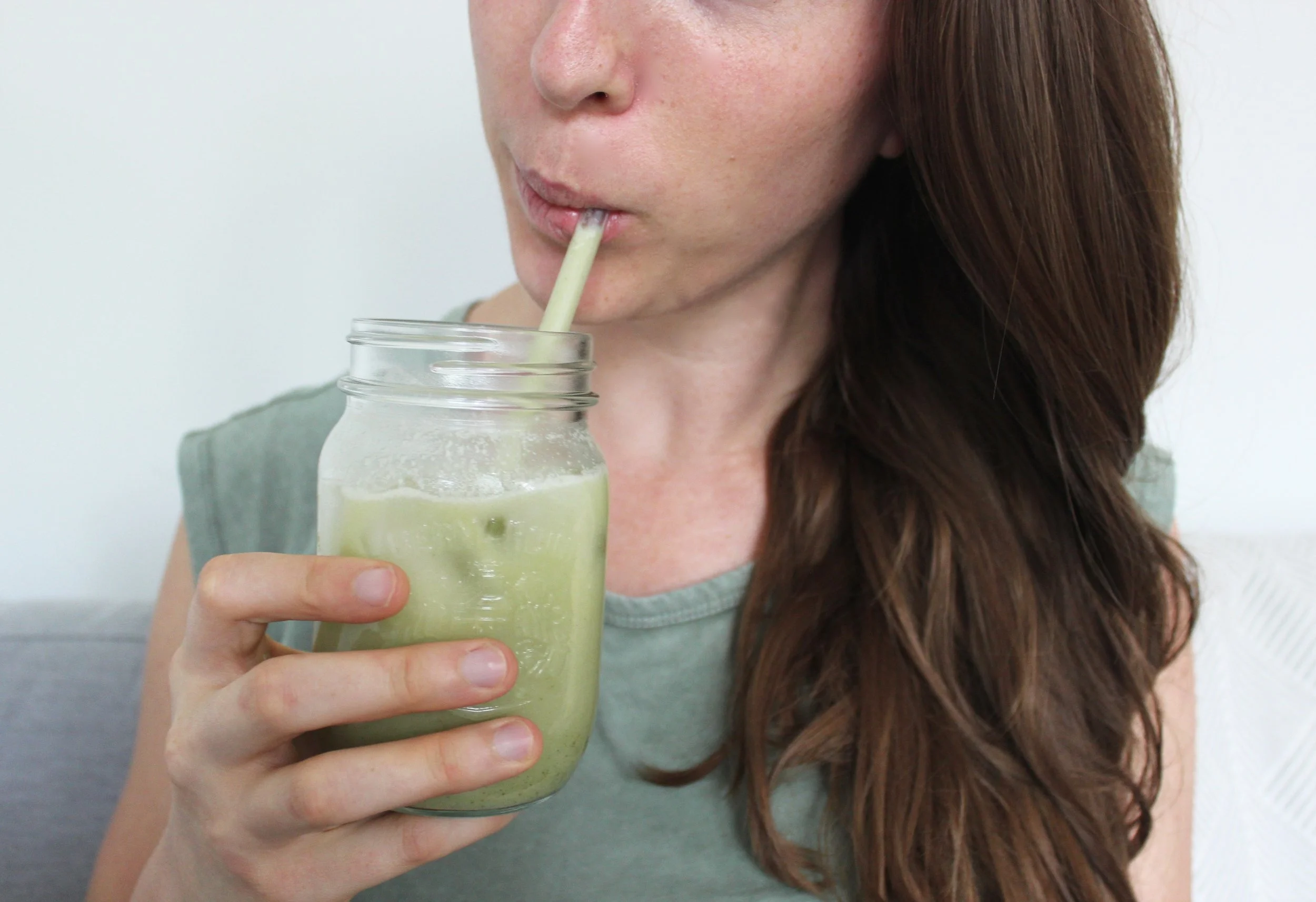 Iced Coconut Milk Matcha Latte