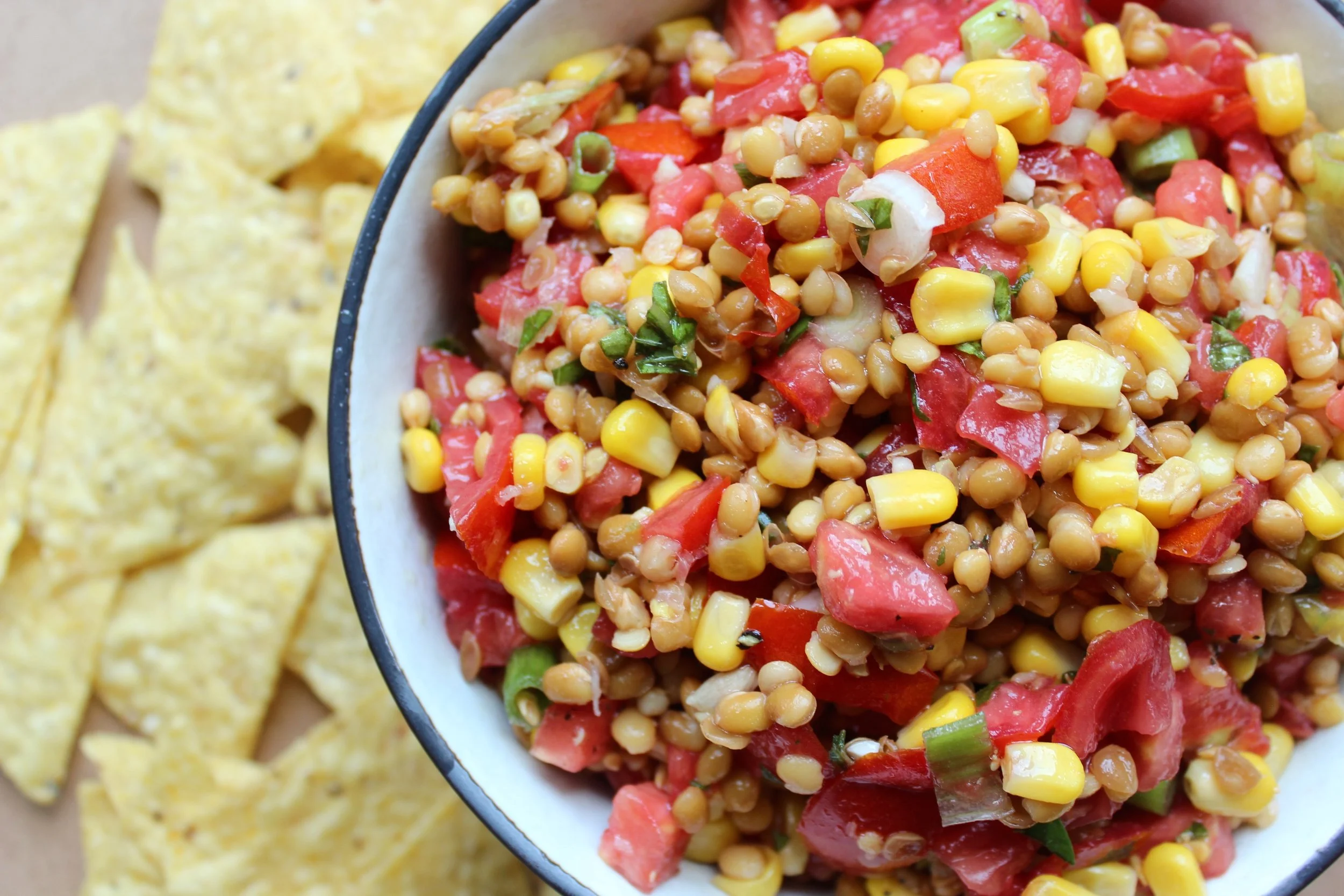 Corn and Lentil Salsa