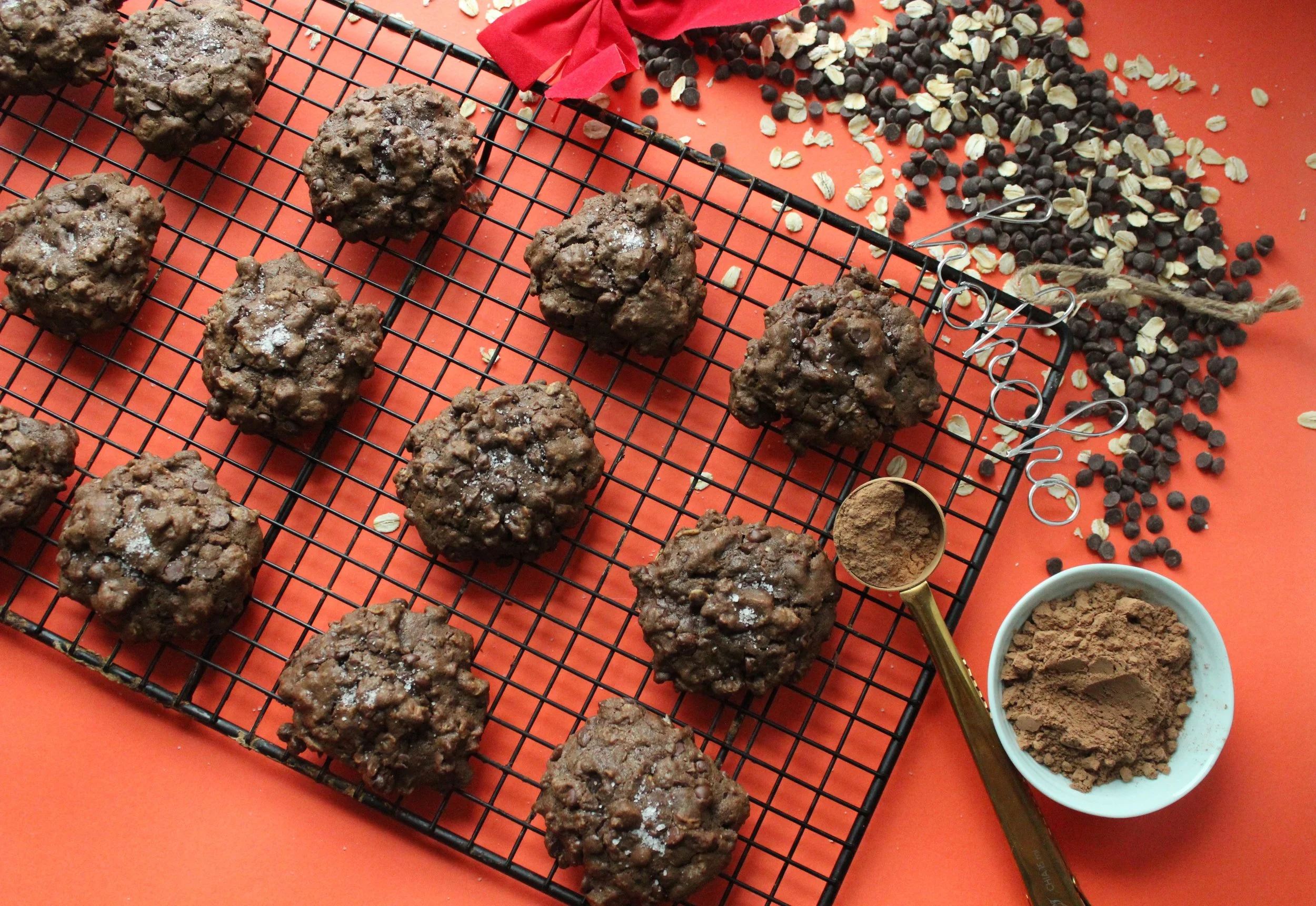 Salted Chocolate Tahini Cookies