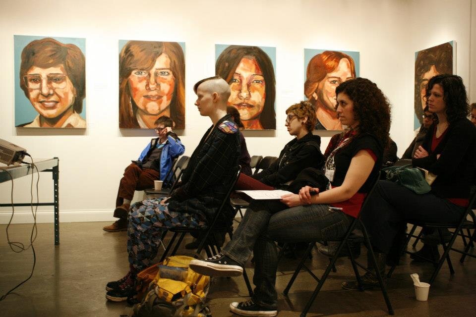  Attendees listen to  Creating Our Own Narrative Responding to Gendered Violence  