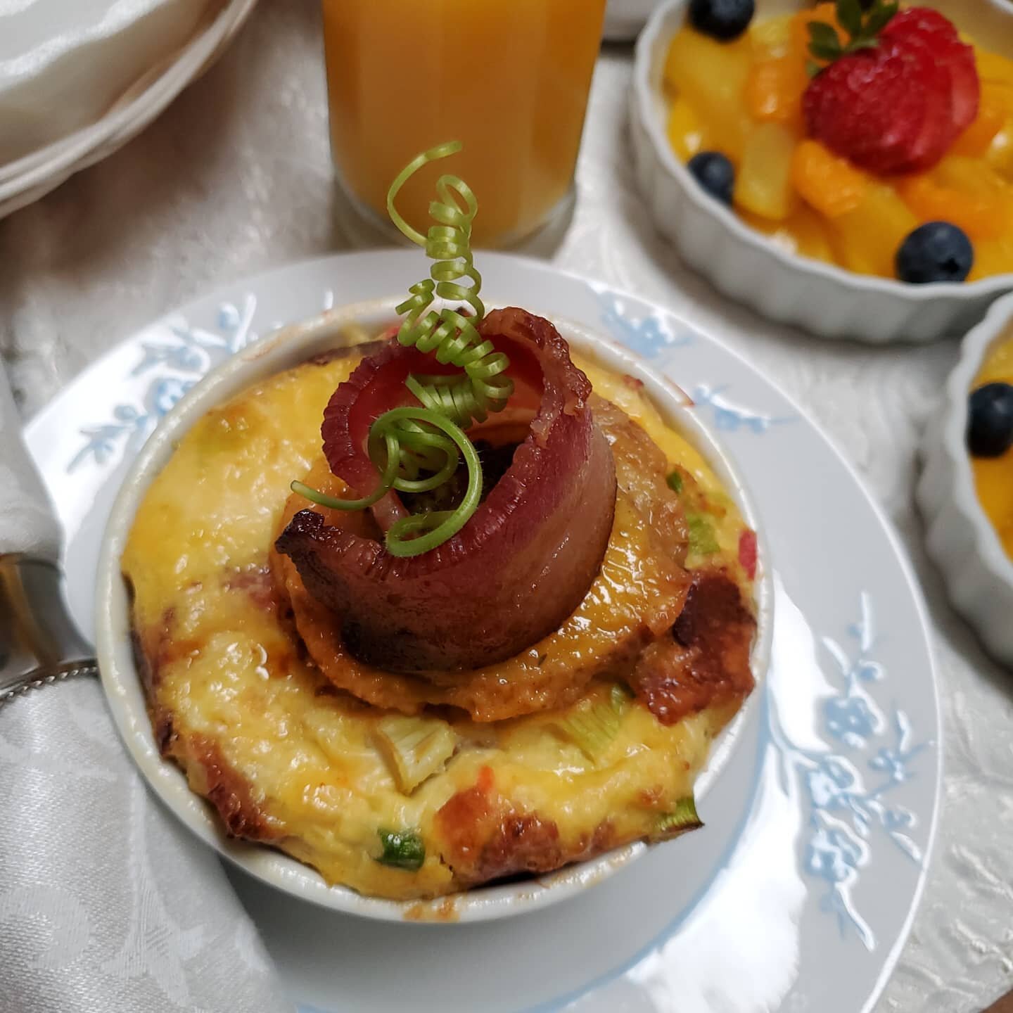 Squash vines make the bacon healthy for your breakfast.