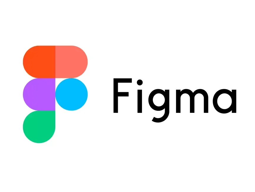 Figma logo with colorful 'F' and the word 'Figma' in black text on a white background.