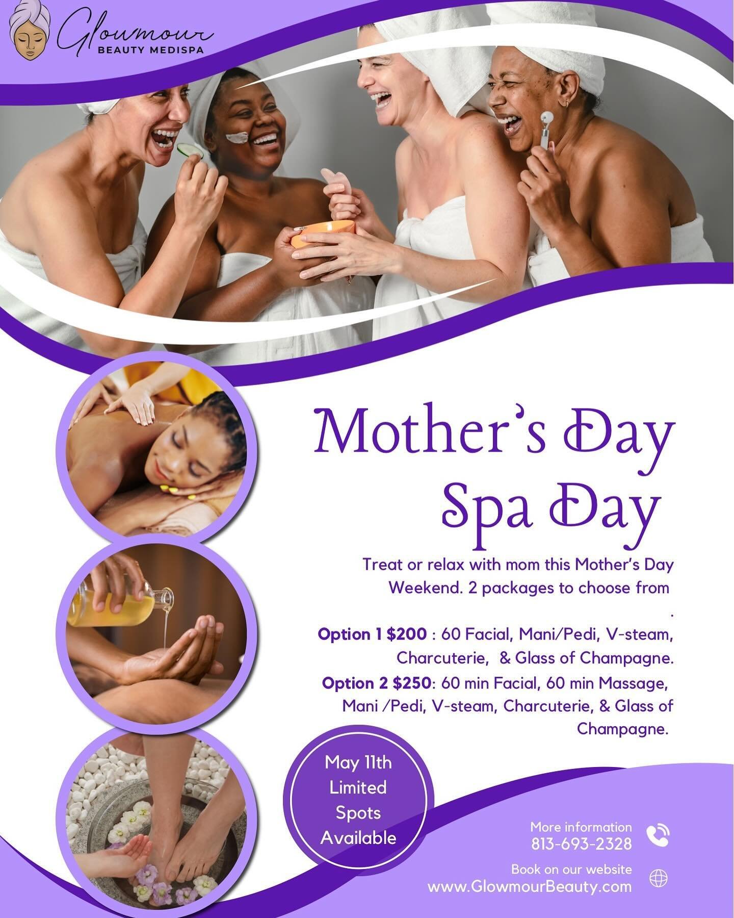 3 spots left for our Mother&rsquo;s Day Spa Day at Glowmour!! We have massage with @breathewithme.rh, mani/pedis from @nairaselfmade_, facials from @her_necessity &amp; @sckinglow, charcuterie from @sapphire_lagoon_charcuterie &amp; more! 

Link in b