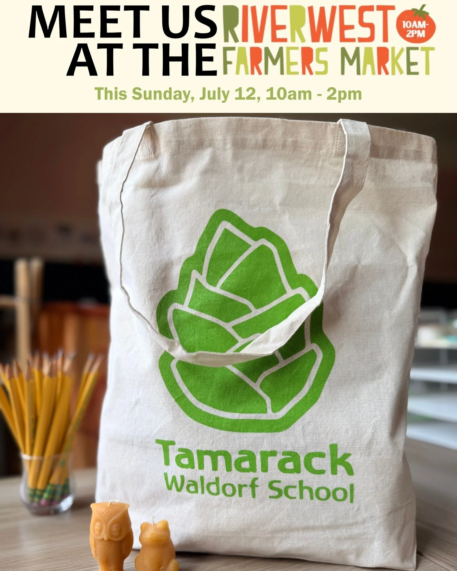We're getting ready to head to the @riverwestfarmersmarket  this weekend! Stop by,  learn more about our K-8 programs, our Joyful Mornings Parent-Child playgroup...or just chat with our team.  We'd love to see you there! Booth #20. https://www.tamara