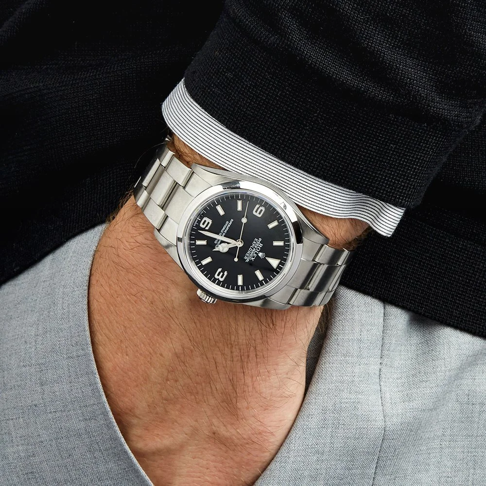 rolex explorer on wrist