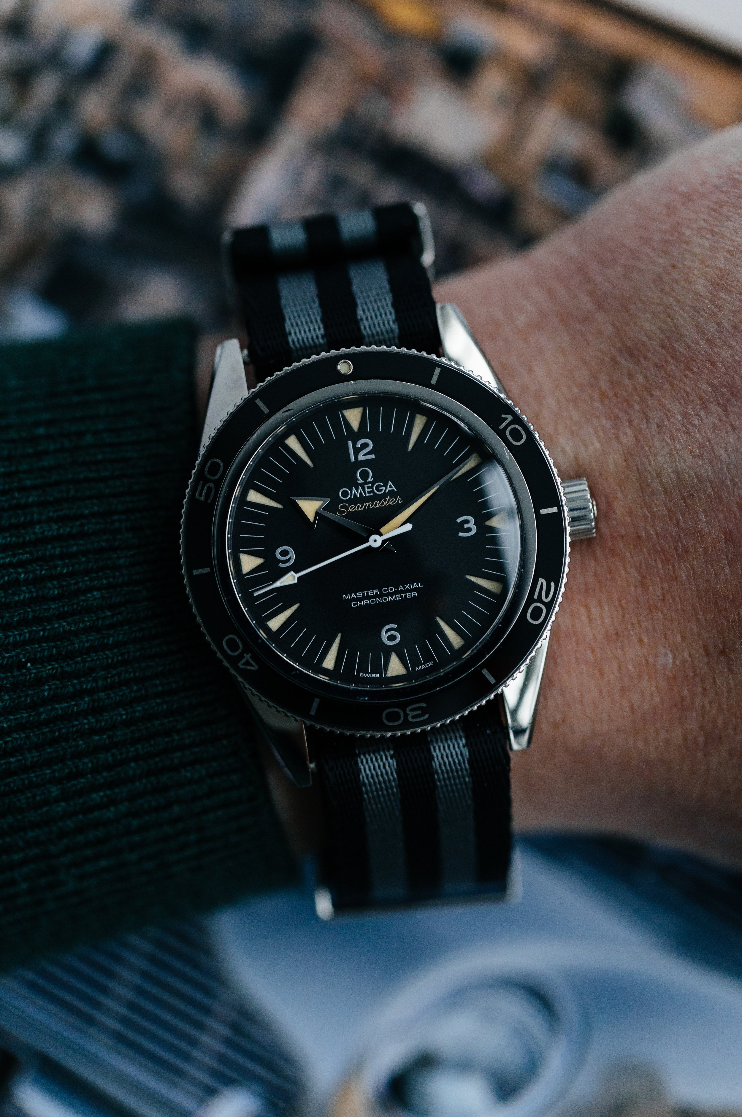 omega seamaster 300 master co axial nato strap