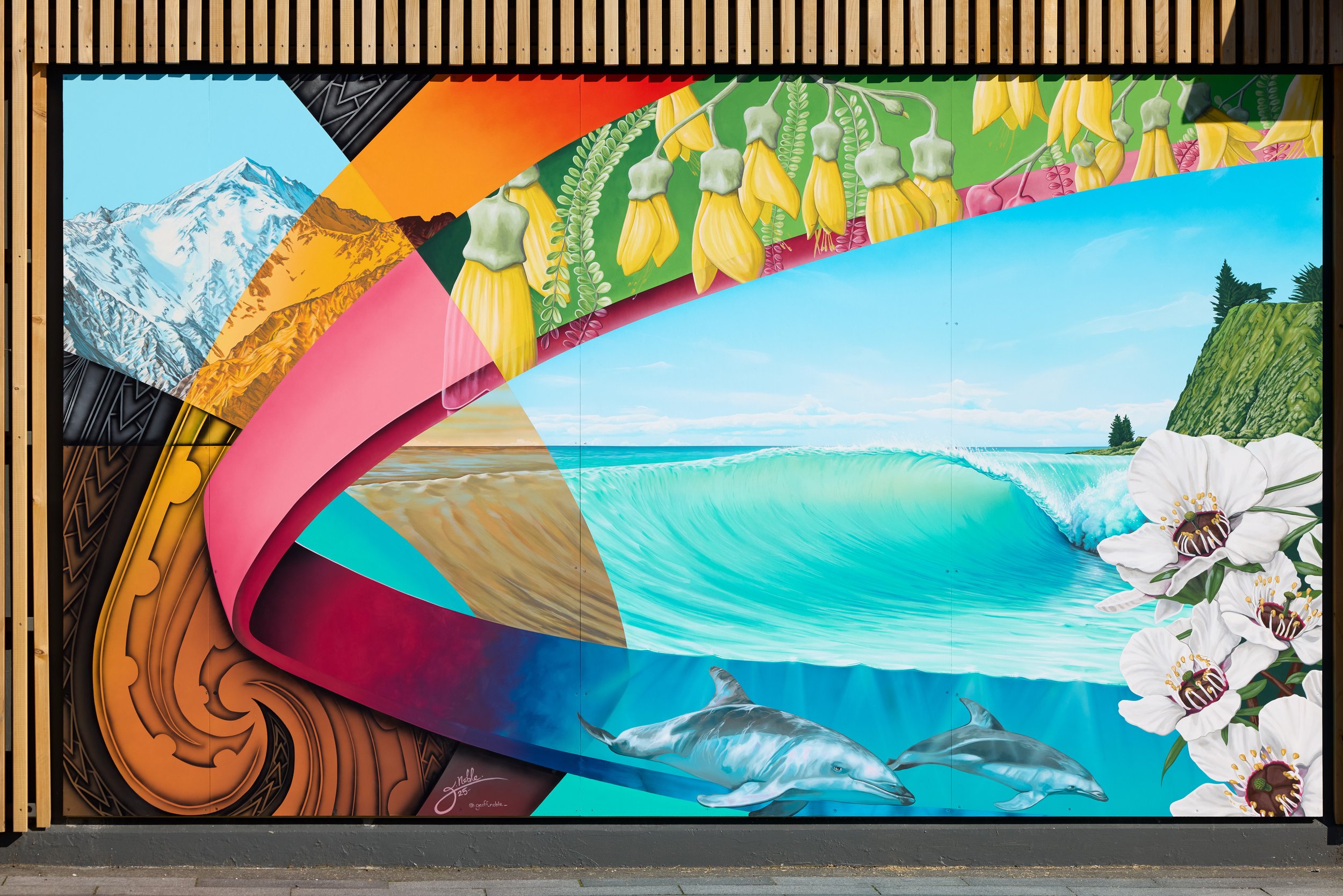 ' Home ' 4.2m x 2.4m Acrylic on board. 2025