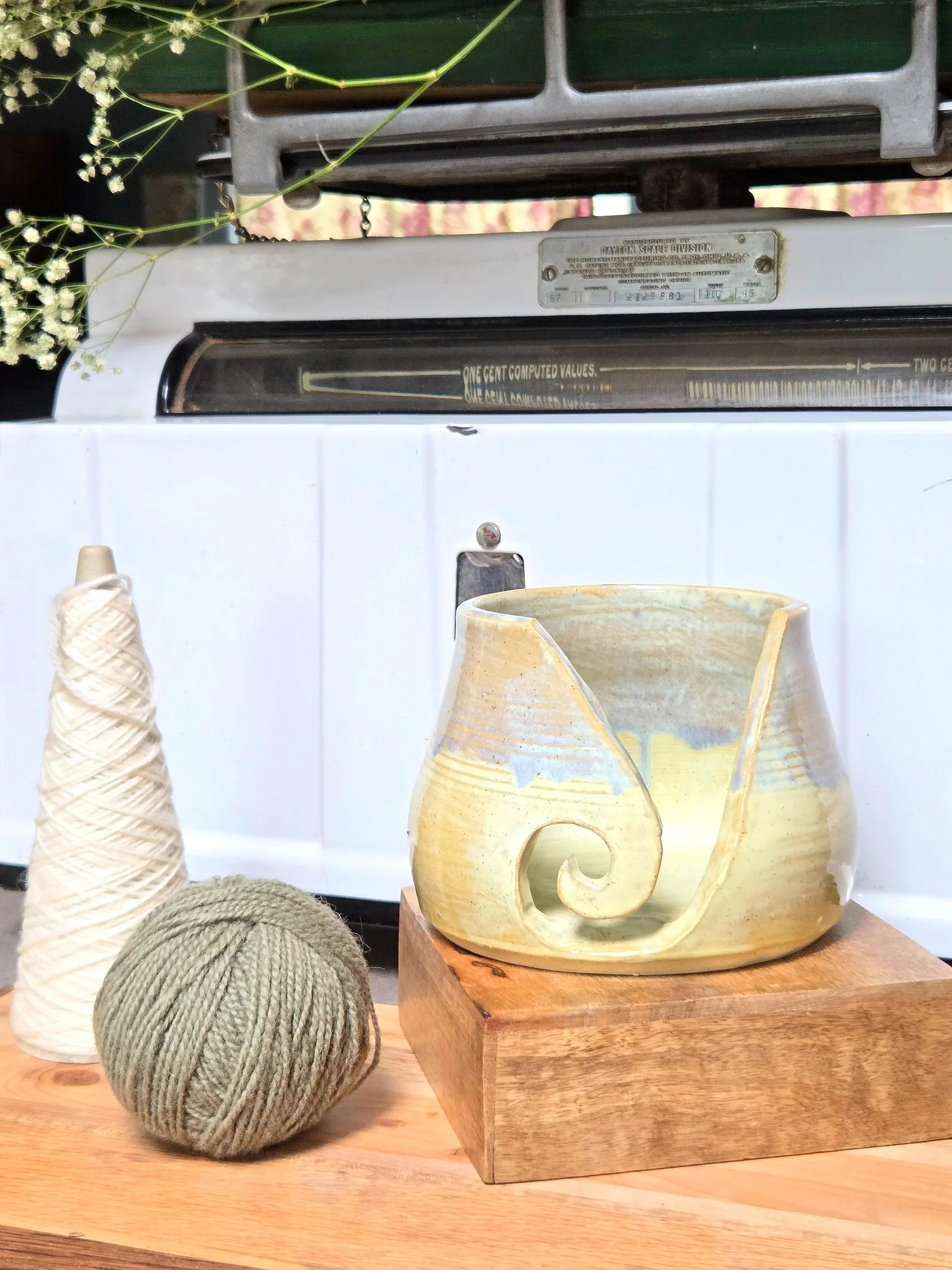 Ceramic "J" Hook Yarn Bowl