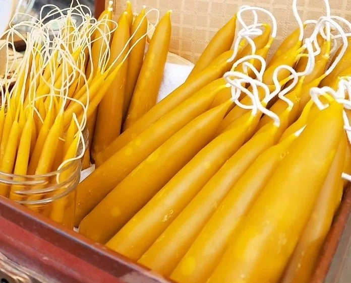 Hand-Dipped Beeswax Candle