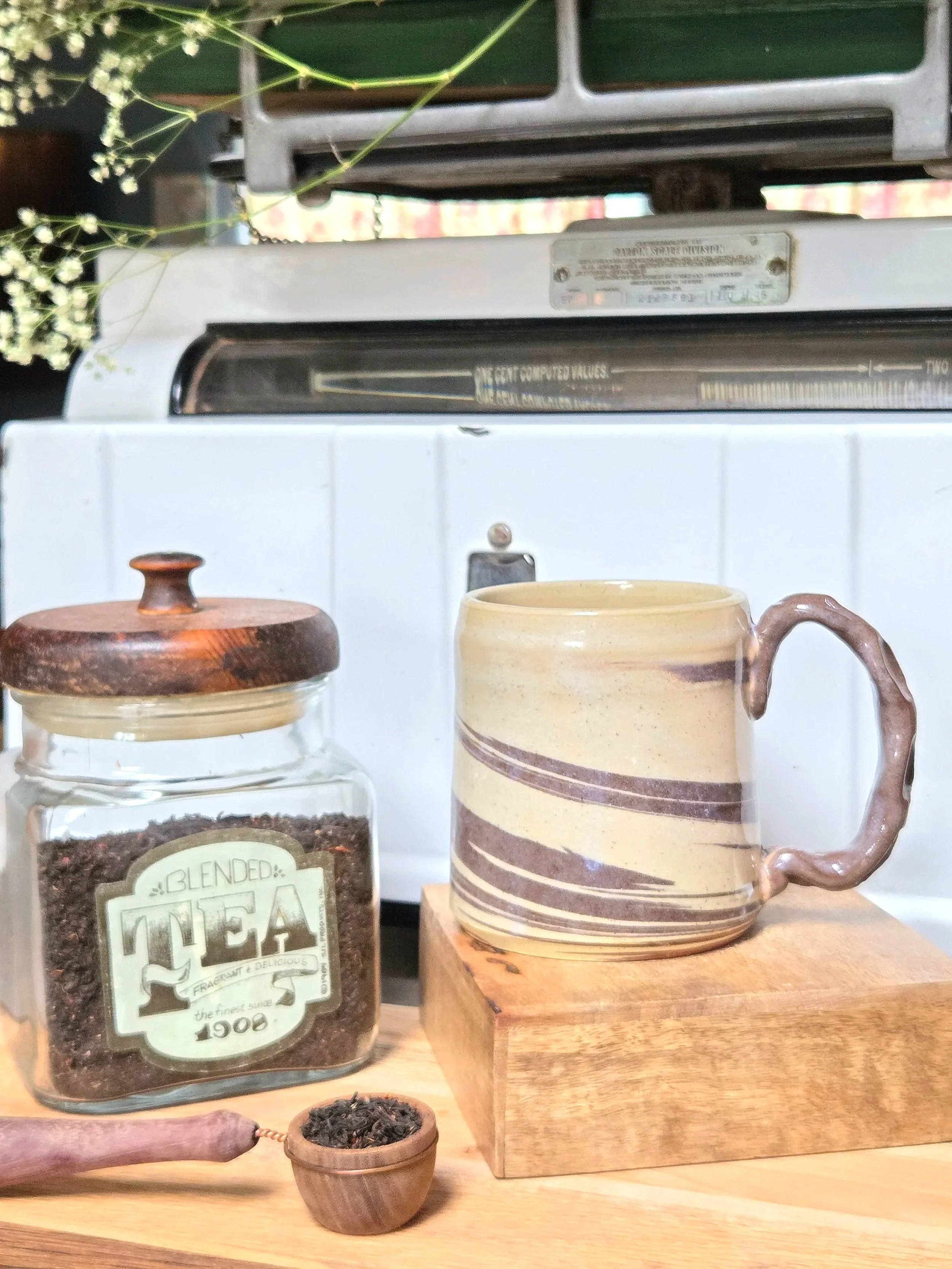 Tankard with marbling