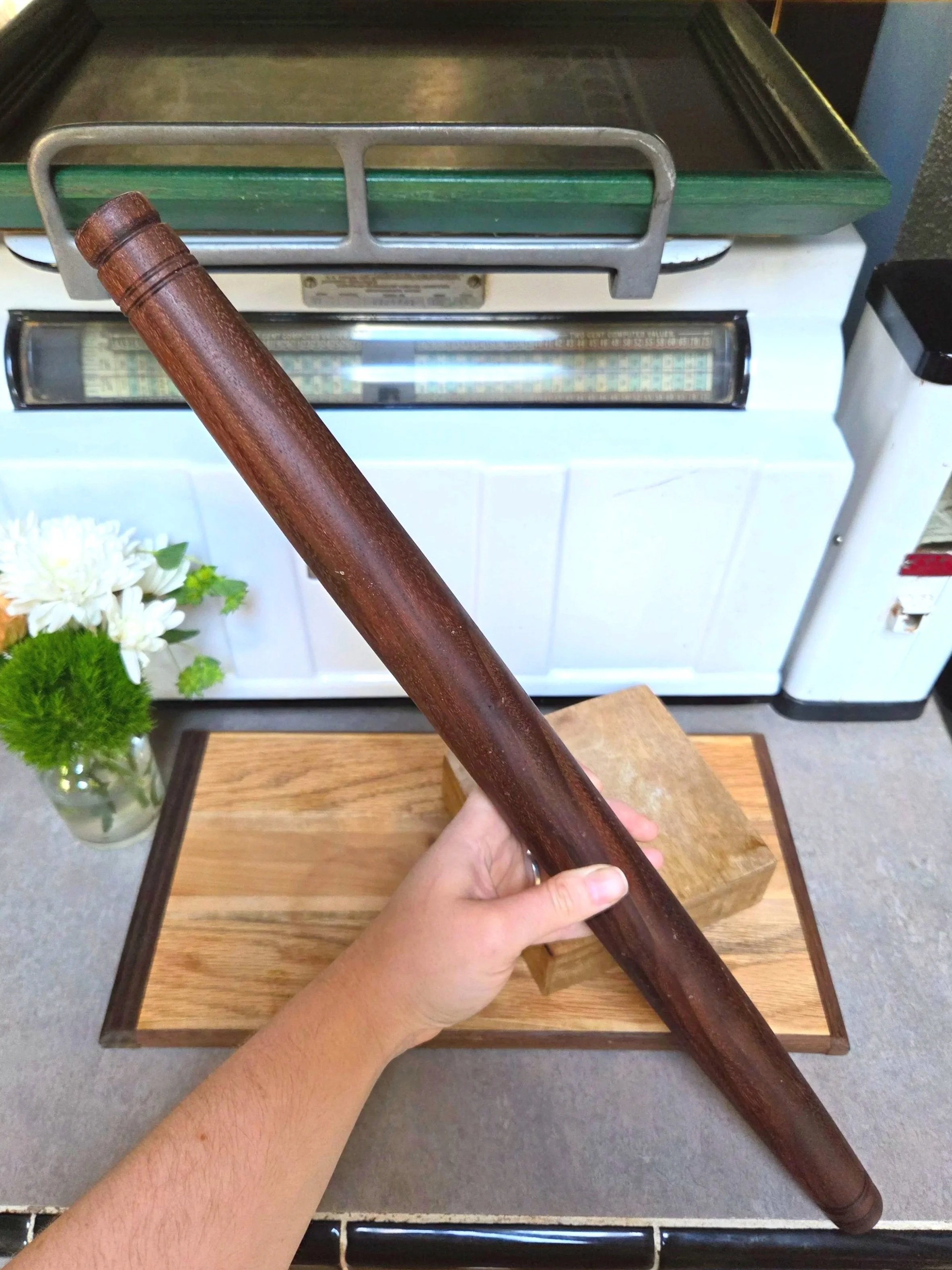 French Rolling Pin in black walnut