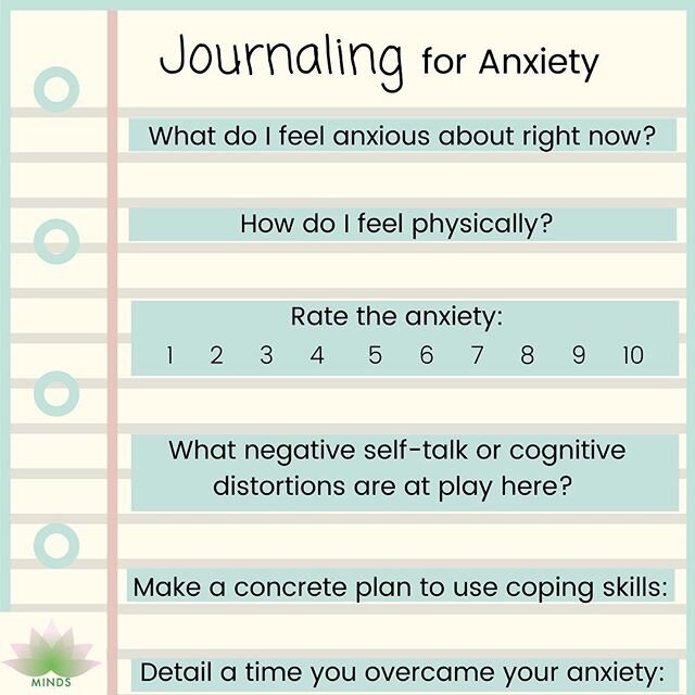 Journaling ✍️ is a powerful tool for anxiety relief. Answering these prompts can help turn anxious thought spirals into mental calmness, clarity, and control.