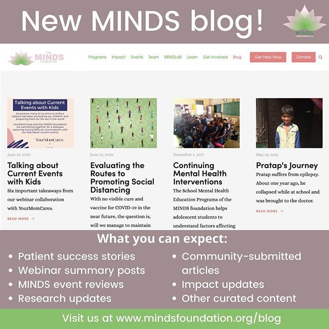 We&rsquo;ve designed a space for you to enjoy curated MINDS mental health content - from research to fieldwork, from personal narratives to large events, we will explore it all. Stay tuned, and let us know what content you would like to see in the co