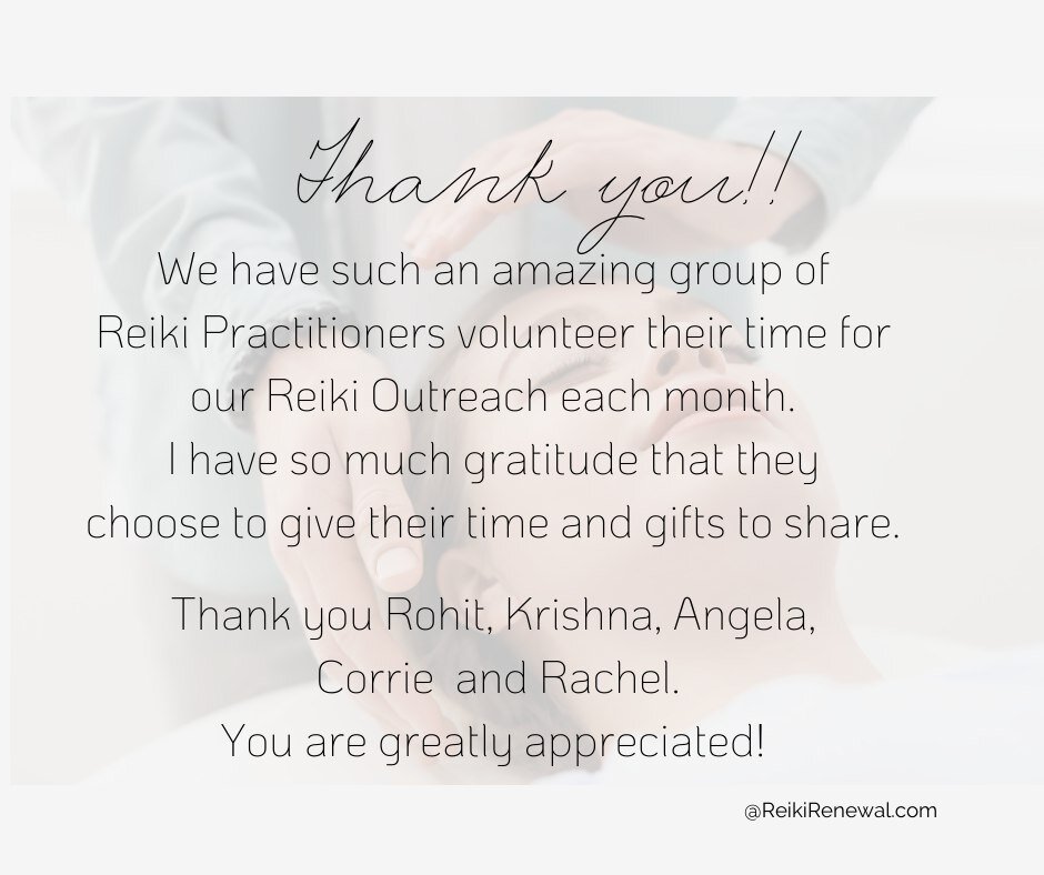 Thank you for these volunteers! We really would not be able to have Reiki Outreach without them. If you missed yesterday's Reiki Outreach, mark the next one on your calendar. Our next Reiki Outreach is March 3, 2024. This will be the last one for 202