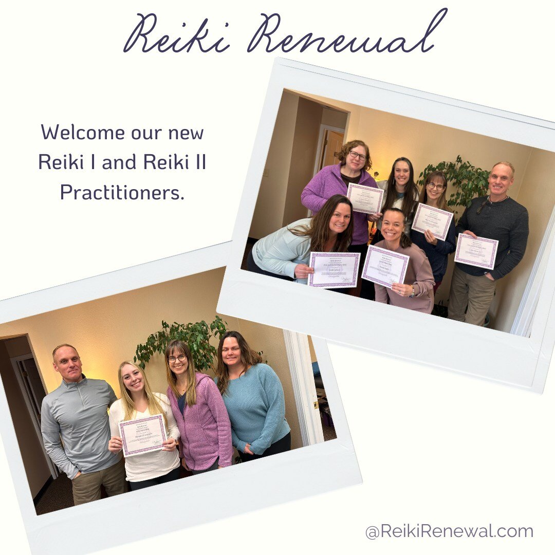 Welcome our newest Reiki I and Reiki II Practitioners! We had so much fun learning to connect and channel healing energy. Then we also practiced on others to share this newly learned technique. Thank you for allowing me to be part of your healing jou