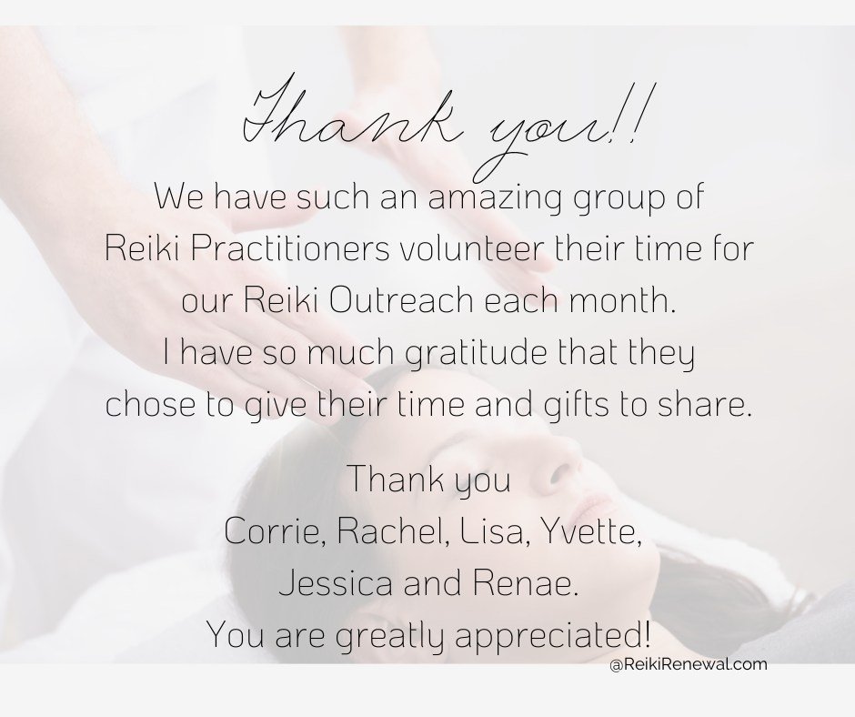 Thank you for these volunteers! We really would not be able to have Reiki Outreach without them. If you missed yesterday's Reiki Outreach, mark the next one on your calendar. Our next Reiki Outreach is March 3, 2024. This will be the last one for 202