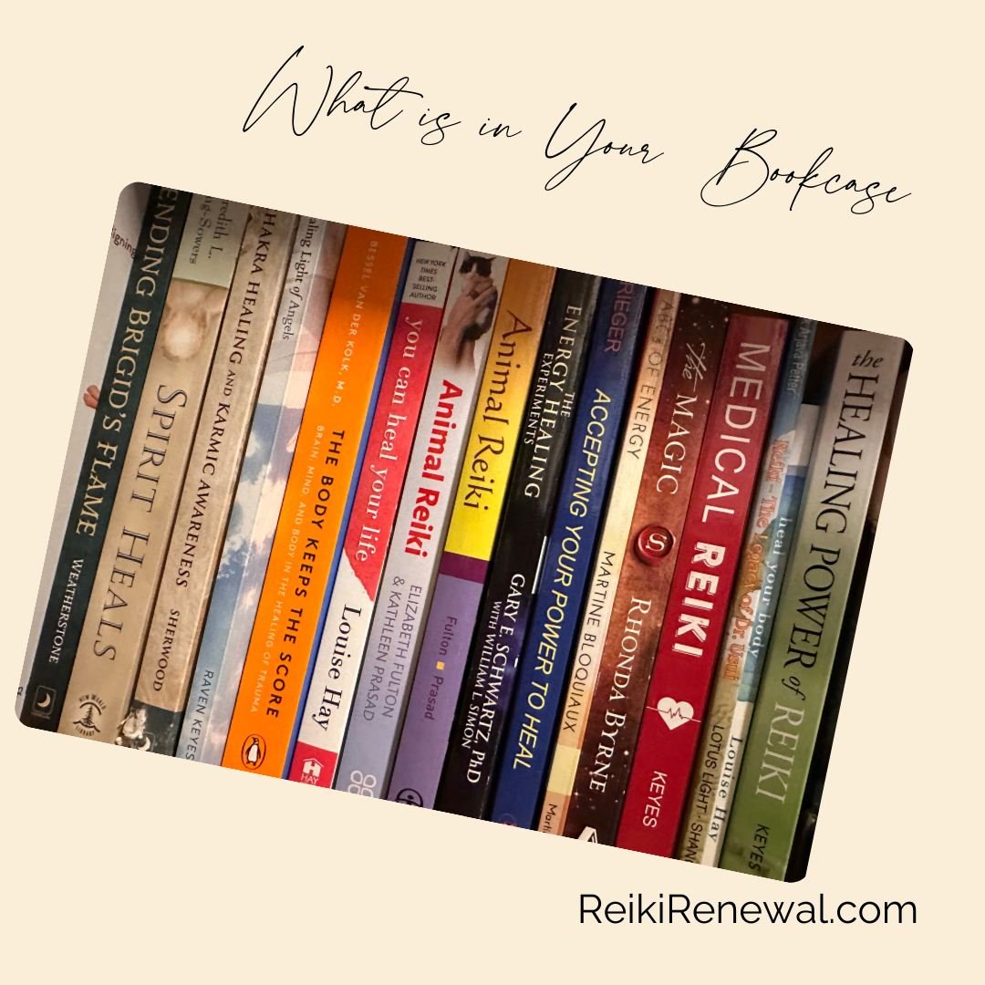 What's on your bookcase? There are so many great books out there about energy healing! These are just a few on our bookcase at Reiki Renewal. It's always good to continue to educate yourself.

#reikirenewal #reikimasterteacher #reikiI #reikiII #reiki