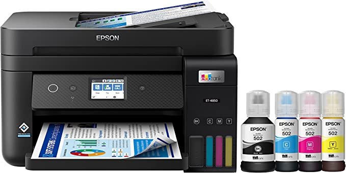 afgewerkt Geweldige eik Eerbetoon Epson EcoTank ET-4850 Wireless All-in-One Printer with Scanner, Copier, Fax and ADF — Laptop and Desktop Repair afgewerkt Geweldige eik Eerbetoon Epson EcoTank ET-4850 Wireless All-in-One Printer with Scanner, Copier, Fax and ADF — Laptop and Desktop Repair