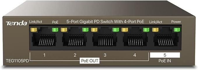 5 Port Gigabit PoE+ Switch (4 PoE+ Ports