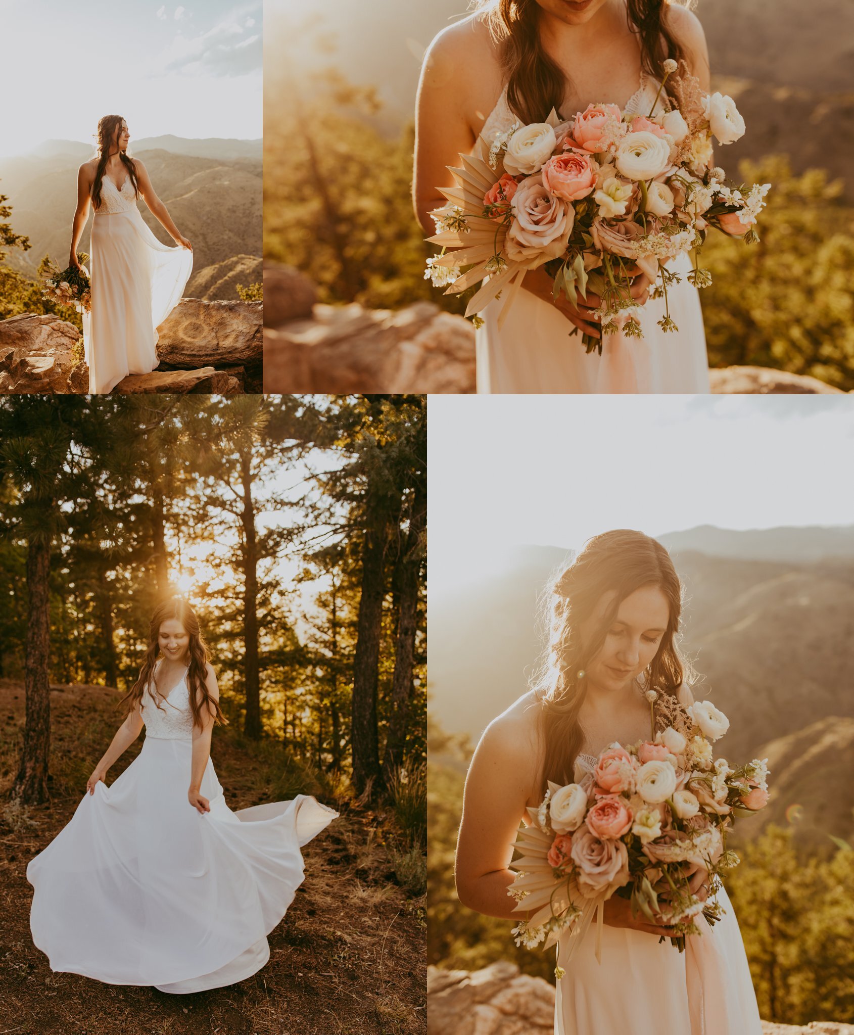 Intimate Golden Colorado Bride InspirationIntimate Golden Colorado Mountain Elopement