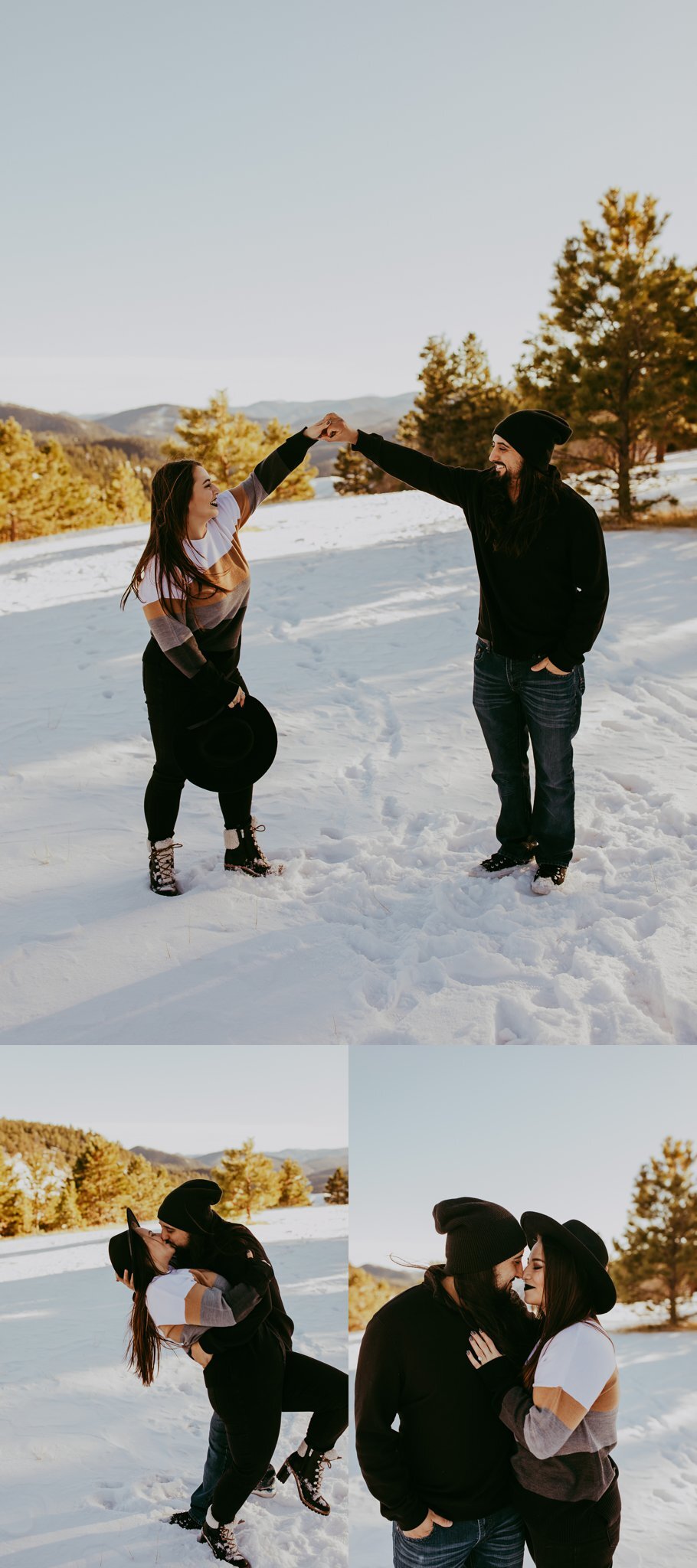 Colorado Mountain Engagement Session // Mount Falcon, Indian Hills, Colorado