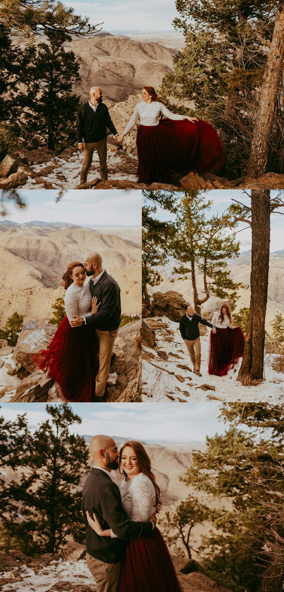Winter Engagement Photos // Lookout Mountain in Golden, Colorado