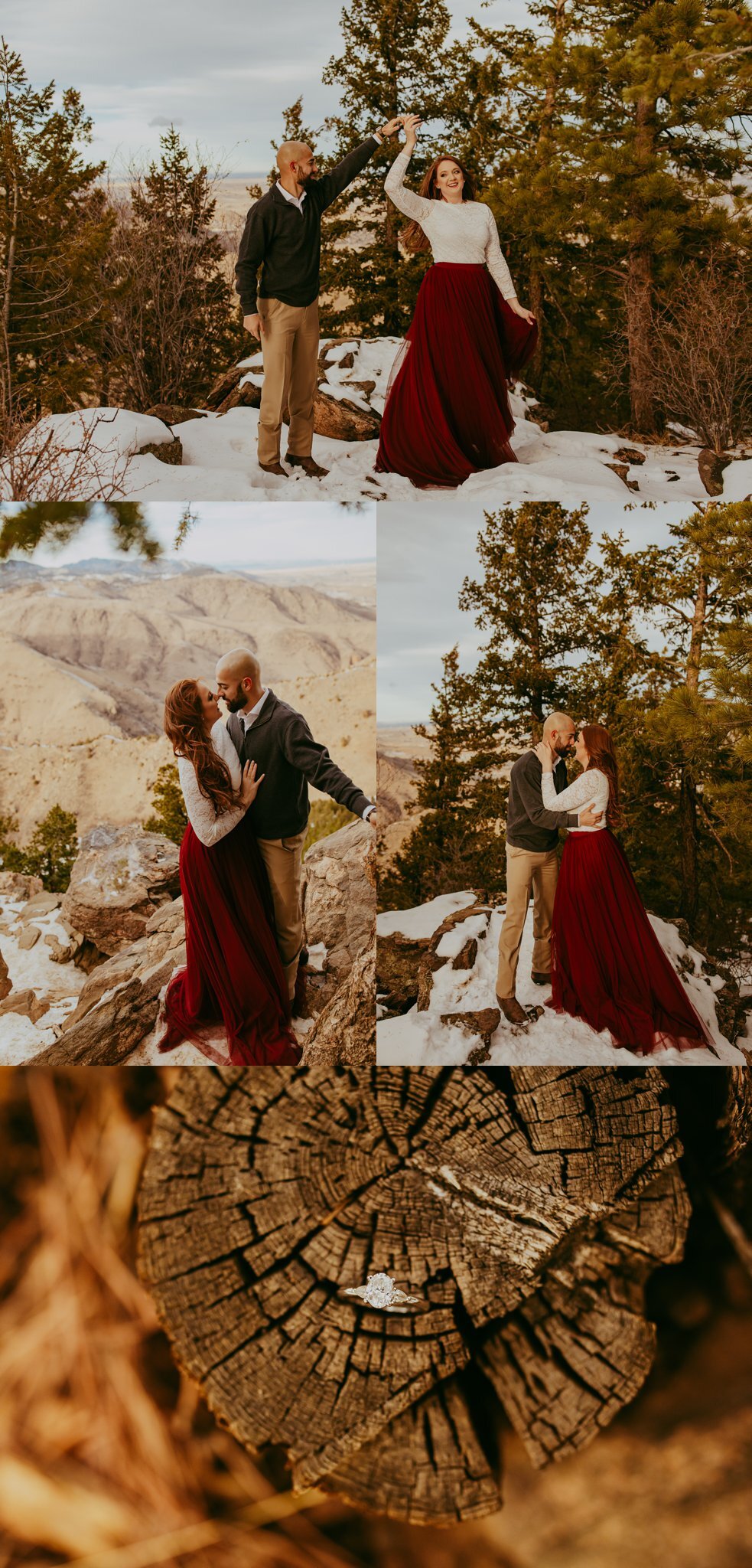 Winter Engagement Photos // Lookout Mountain in Golden, Colorado