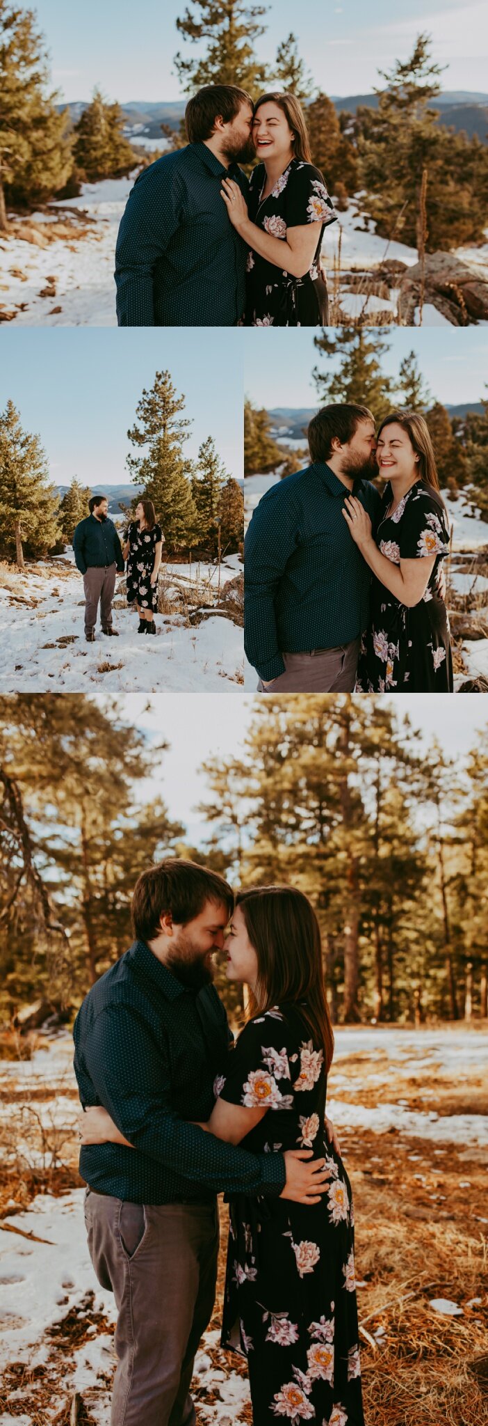 Snowy Mountain Engagement Photos Near Denver, Colorado