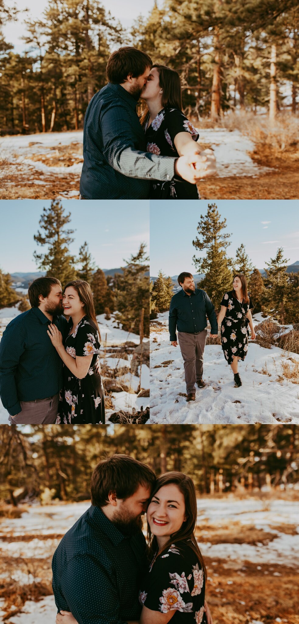 Snowy Mountain Engagement Photos Near Denver, Colorado