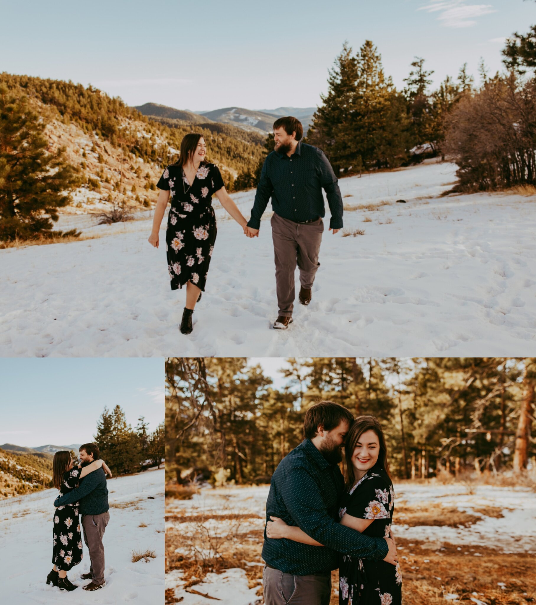 Snowy Mountain Engagement Photos Near Denver, Colorado