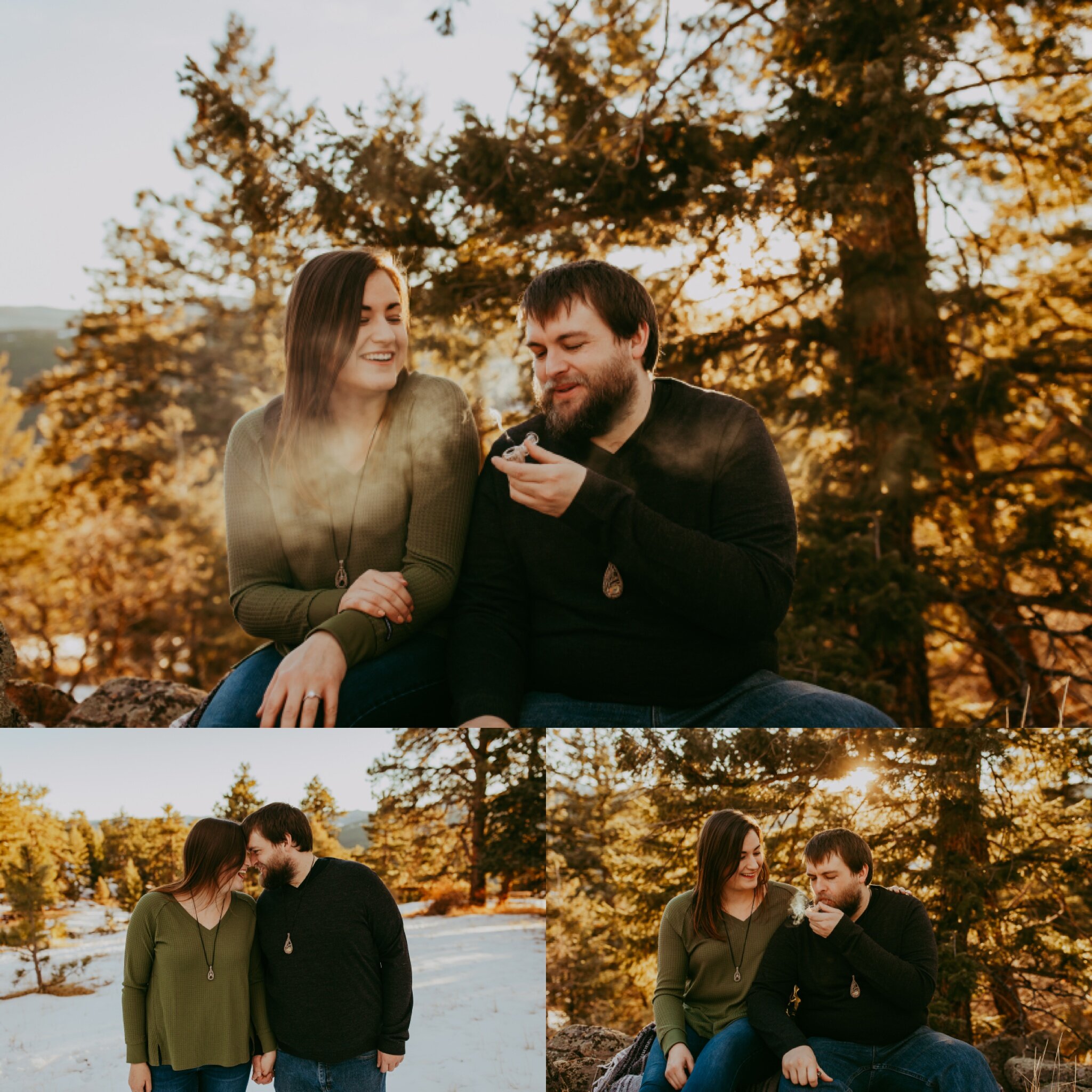 Snowy Mountain Engagement Photos Near Denver, Colorado