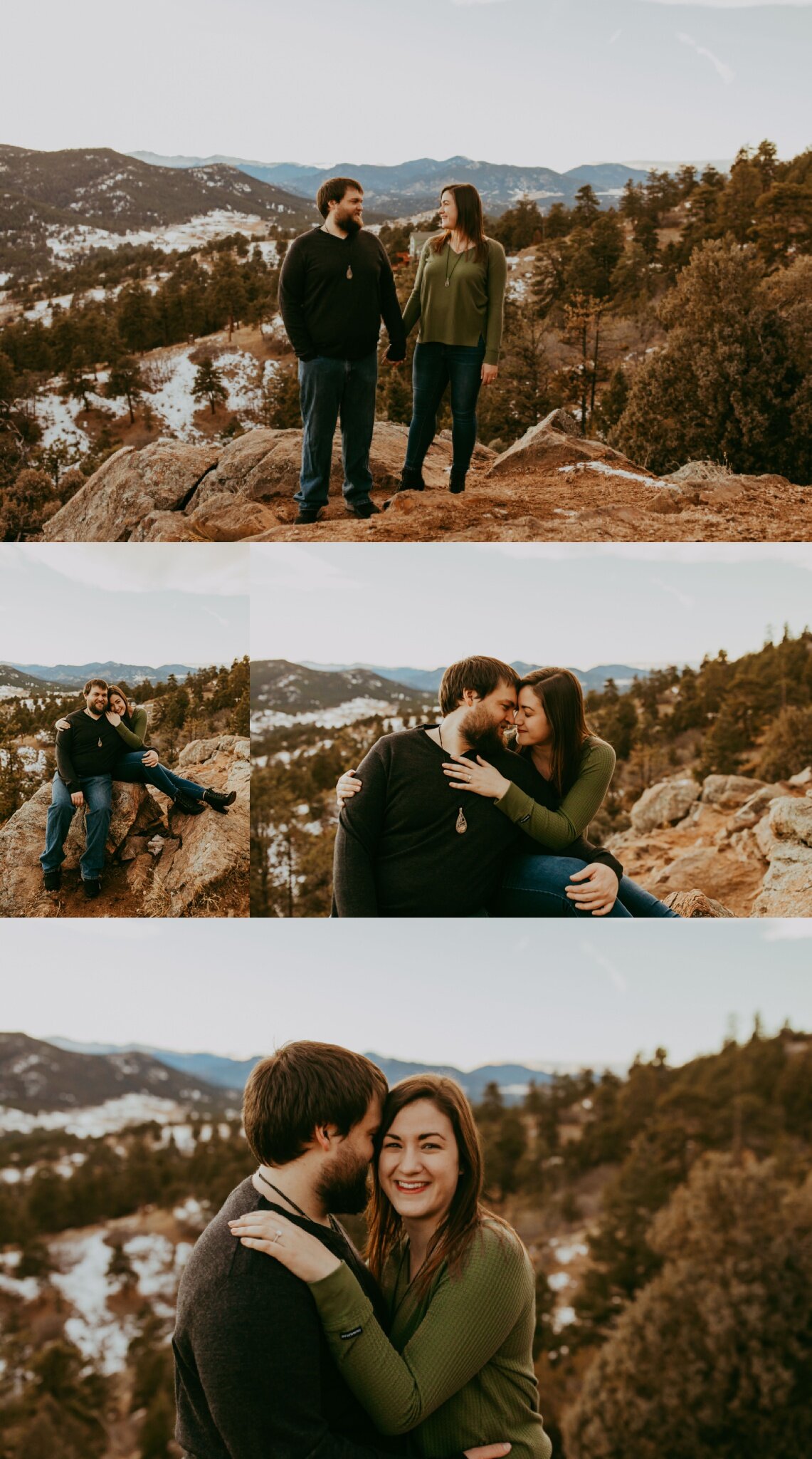 Snowy Mountain Engagement Photos Near Denver, Colorado