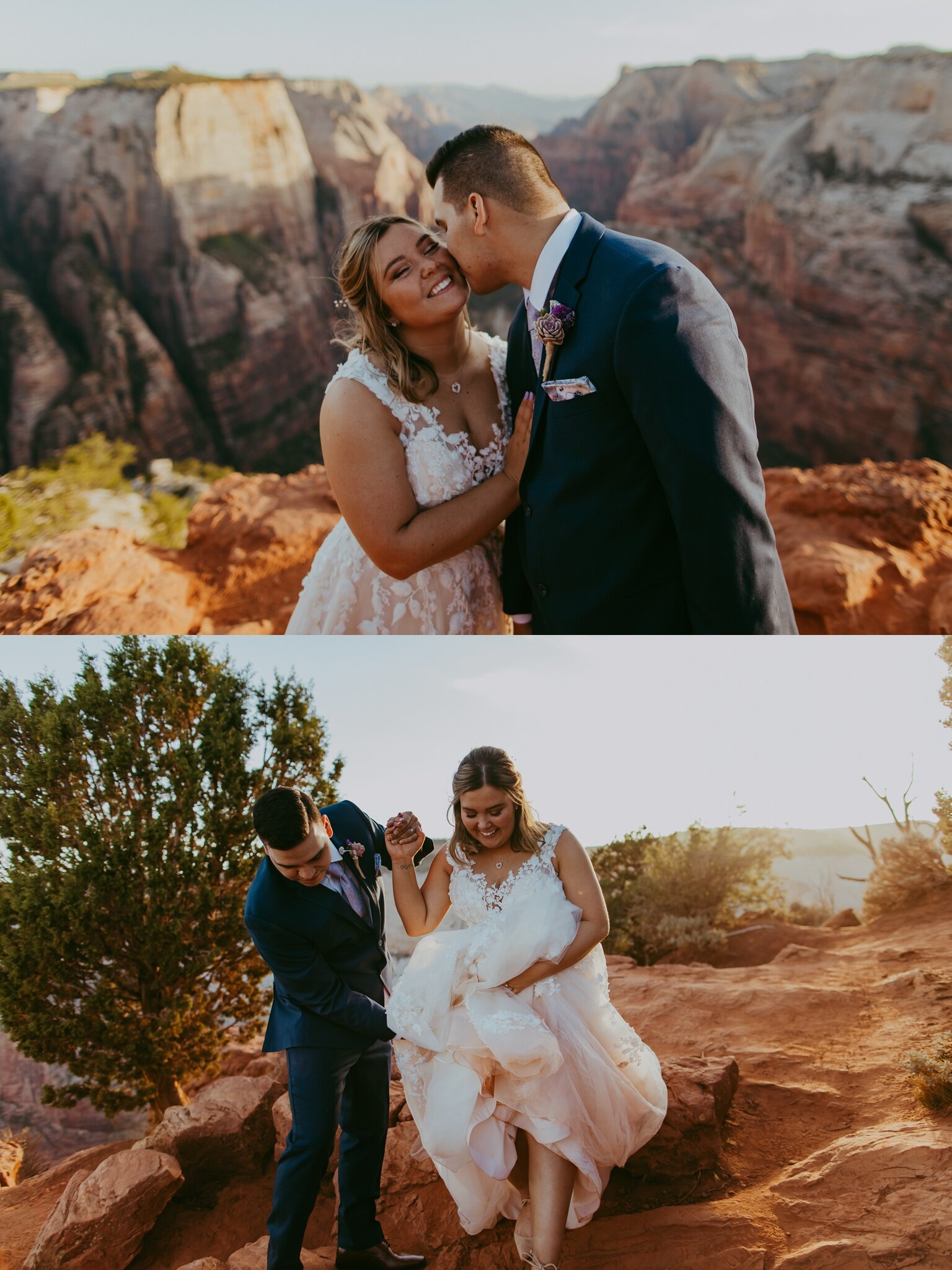 Zion National Park Elopement - Observation Point, Utah