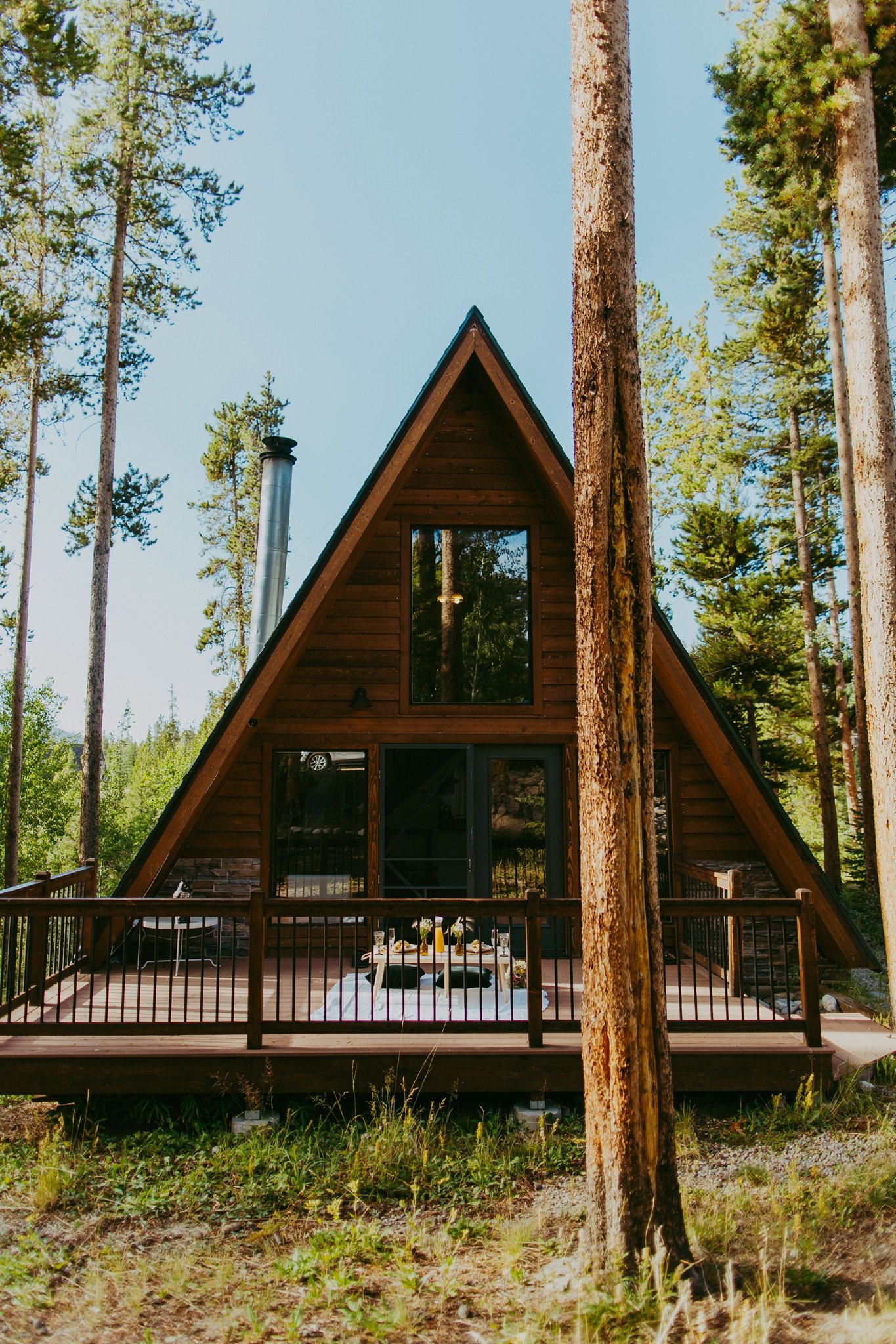 Colorado Picnic Wedding at A-Frame Cabin | Colorado Elopement Photographer