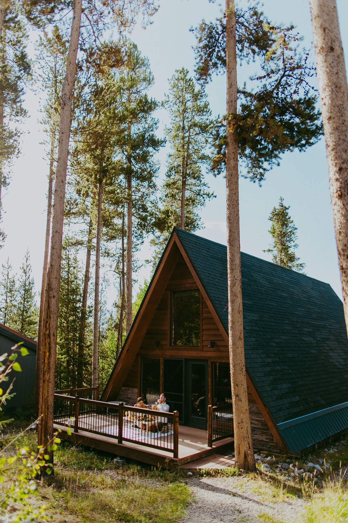 Colorado Picnic Wedding at A-Frame Cabin | Colorado Elopement Photographer