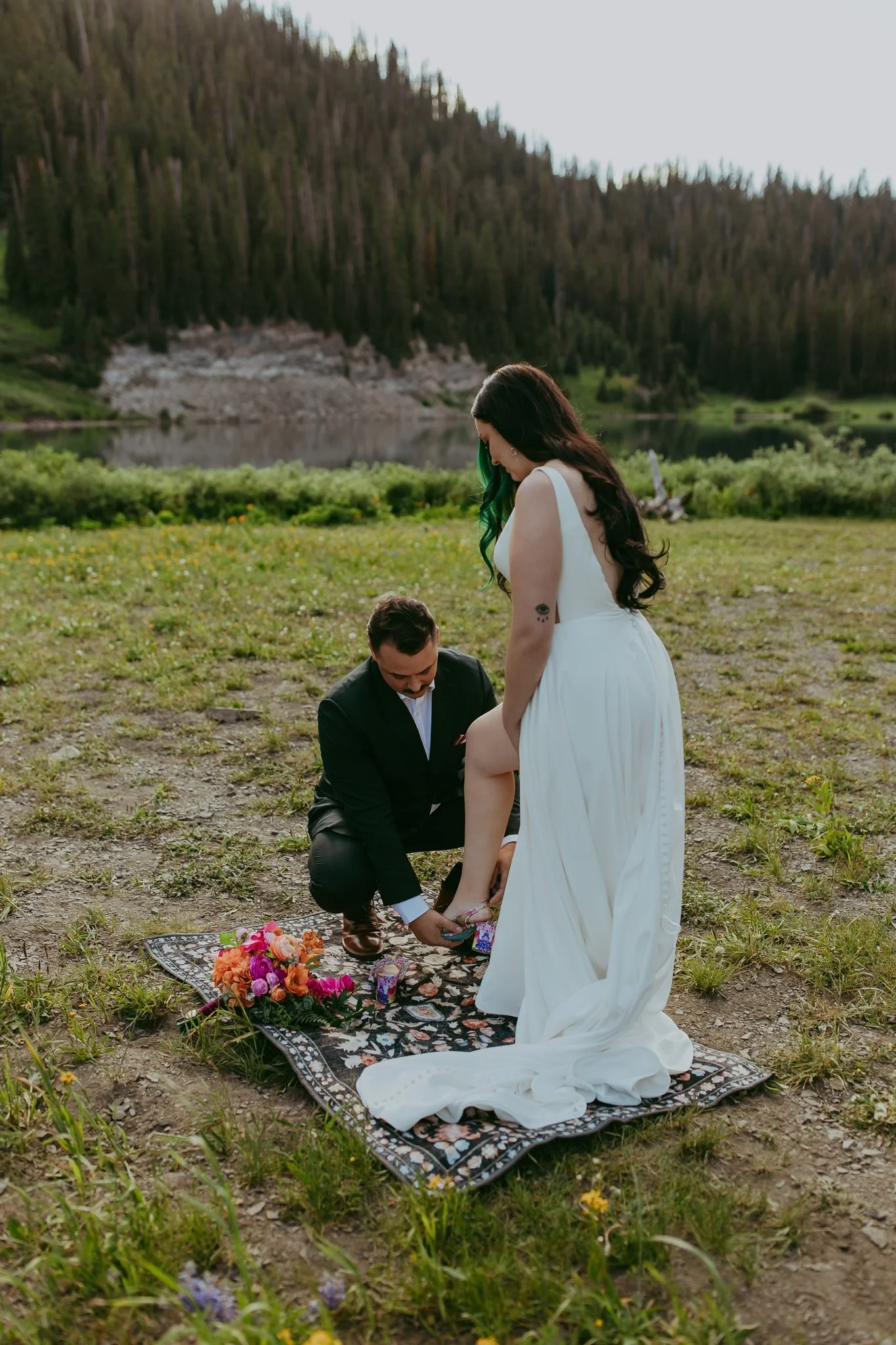 Crested Butte Colorado Wildflower Elopement Photography
