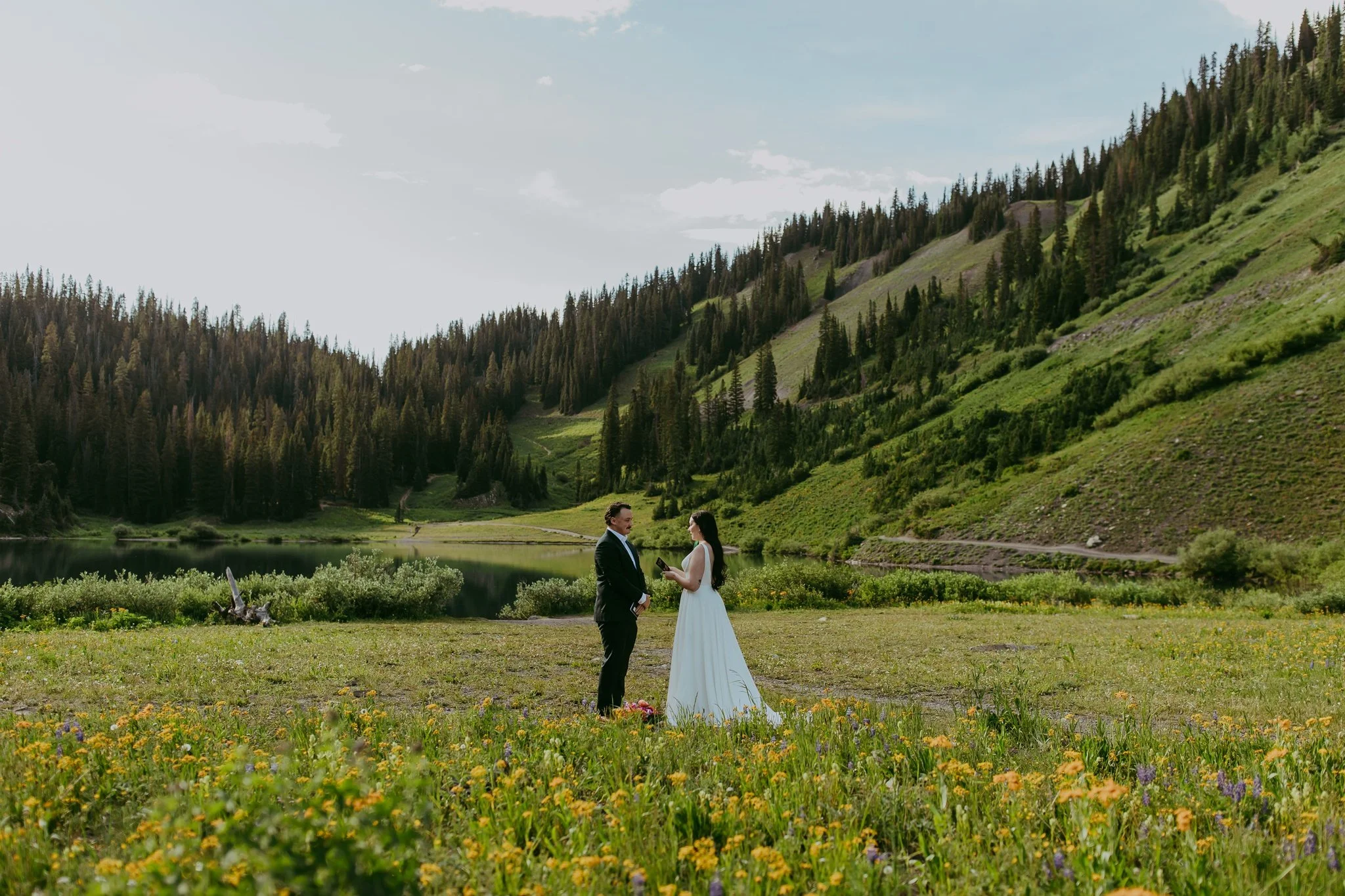 Crested Butte Colorado Wildflower Elopement Photography