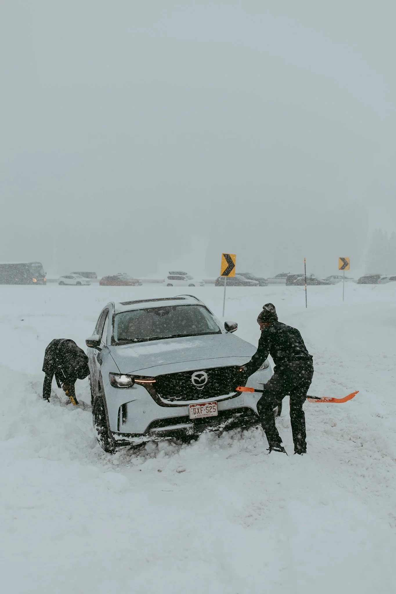 Winter Snowy Frozen Lake Colorado Elopement 