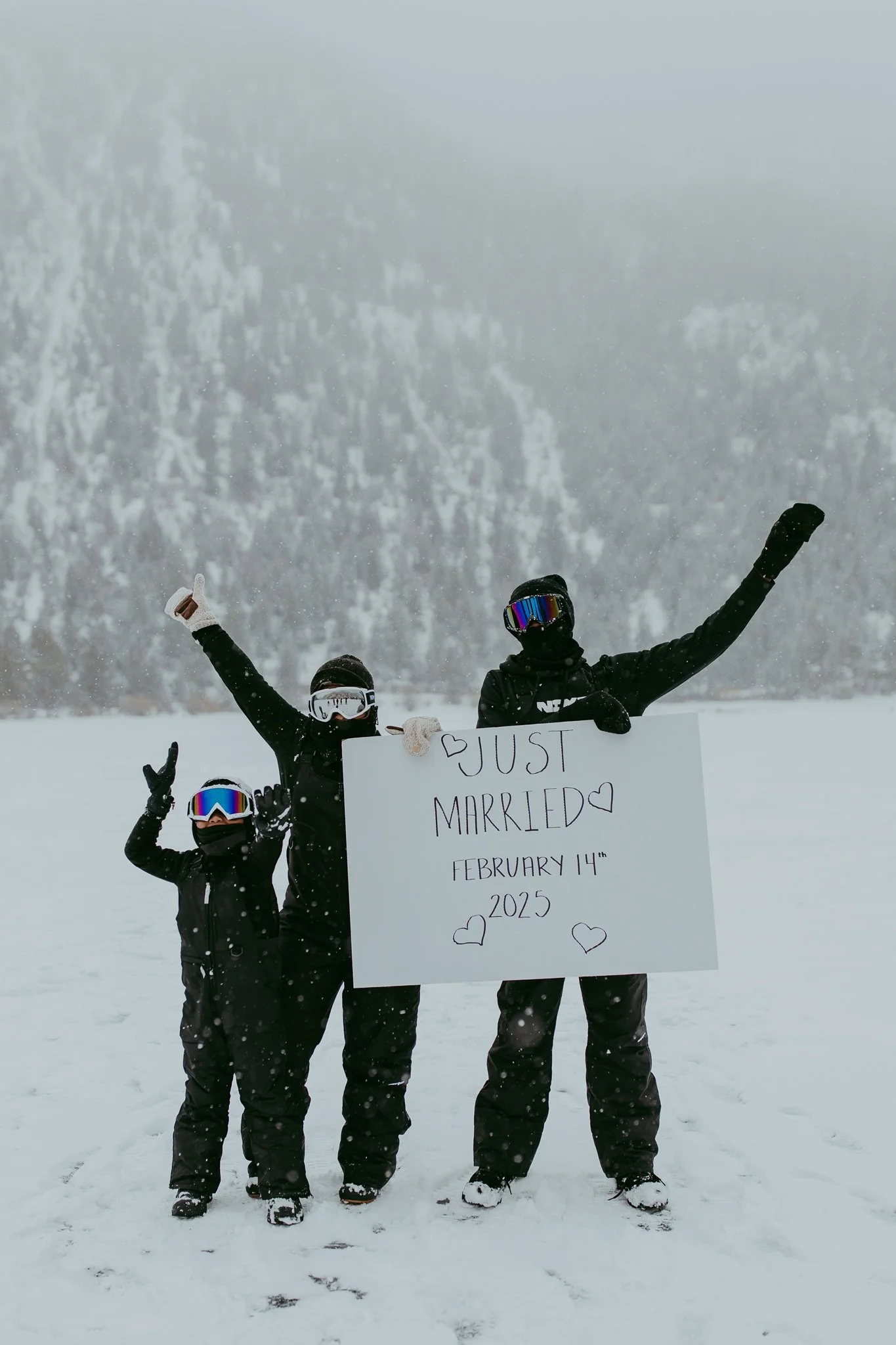Winter Snowy Frozen Lake Colorado Elopement 
