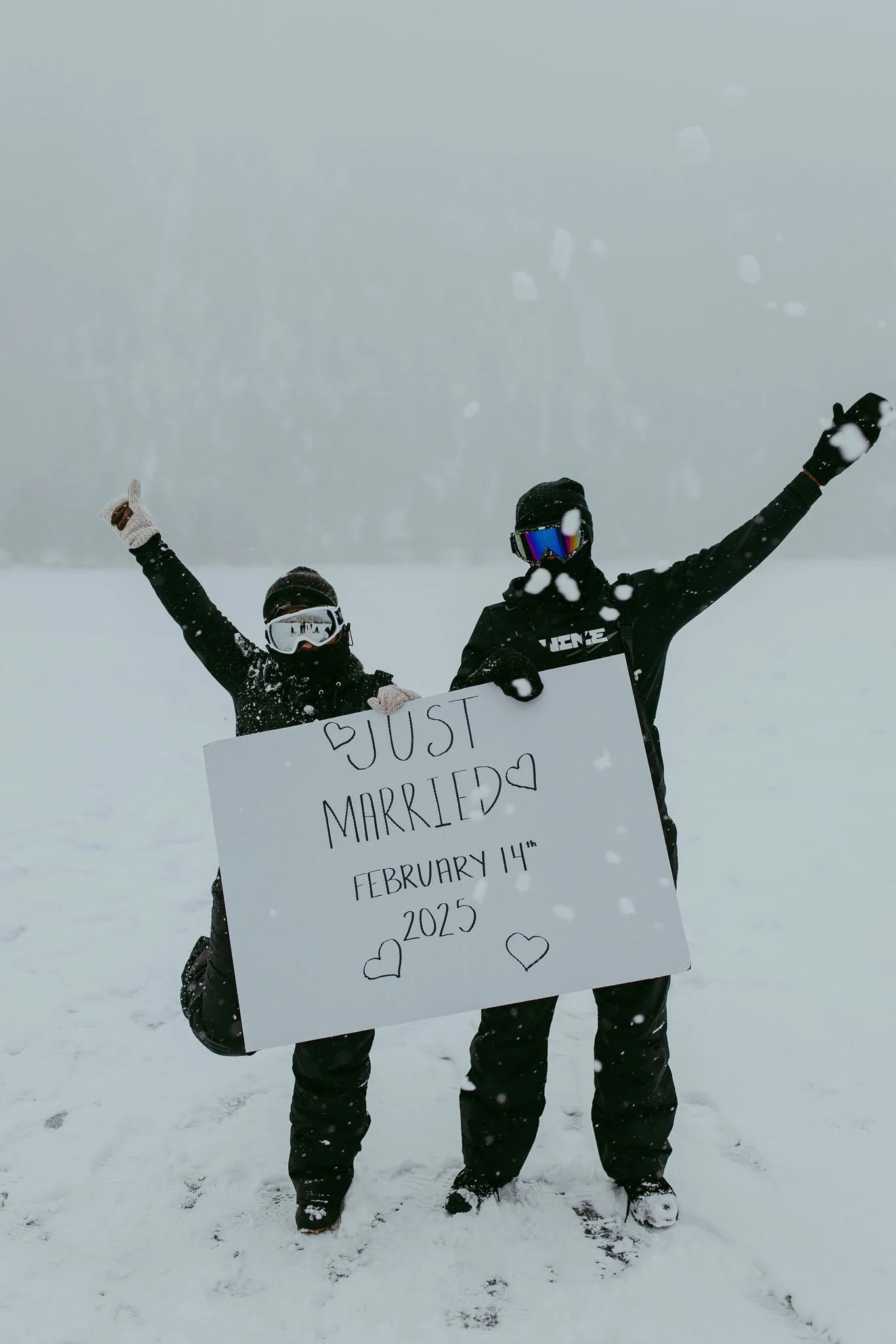 Winter Snowy Frozen Lake Colorado Elopement 