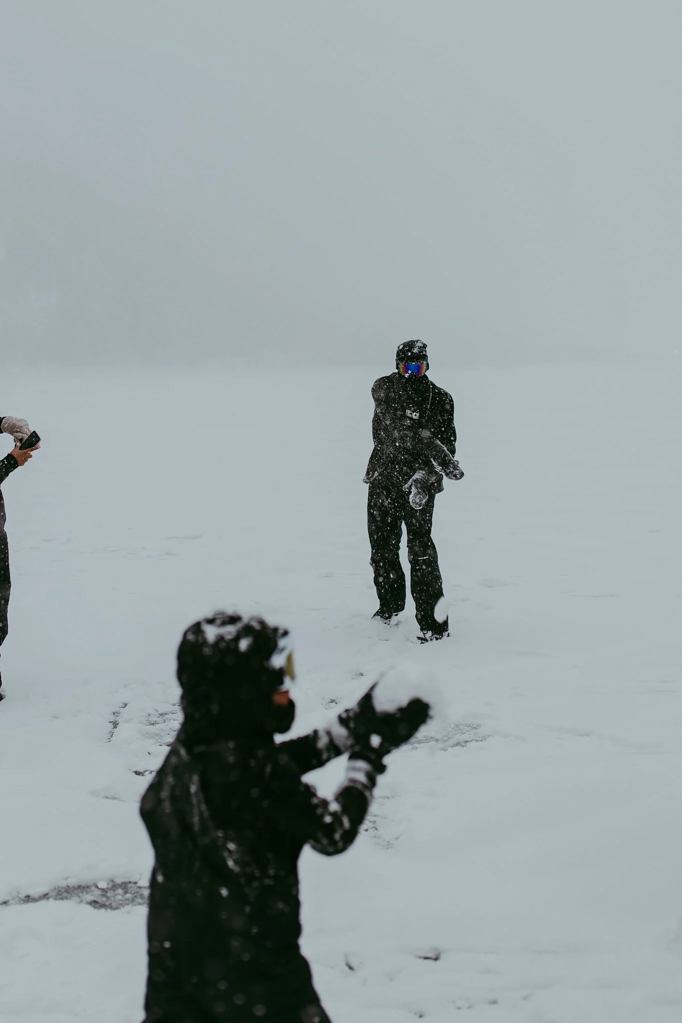 Winter Snowy Frozen Lake Colorado Elopement 
