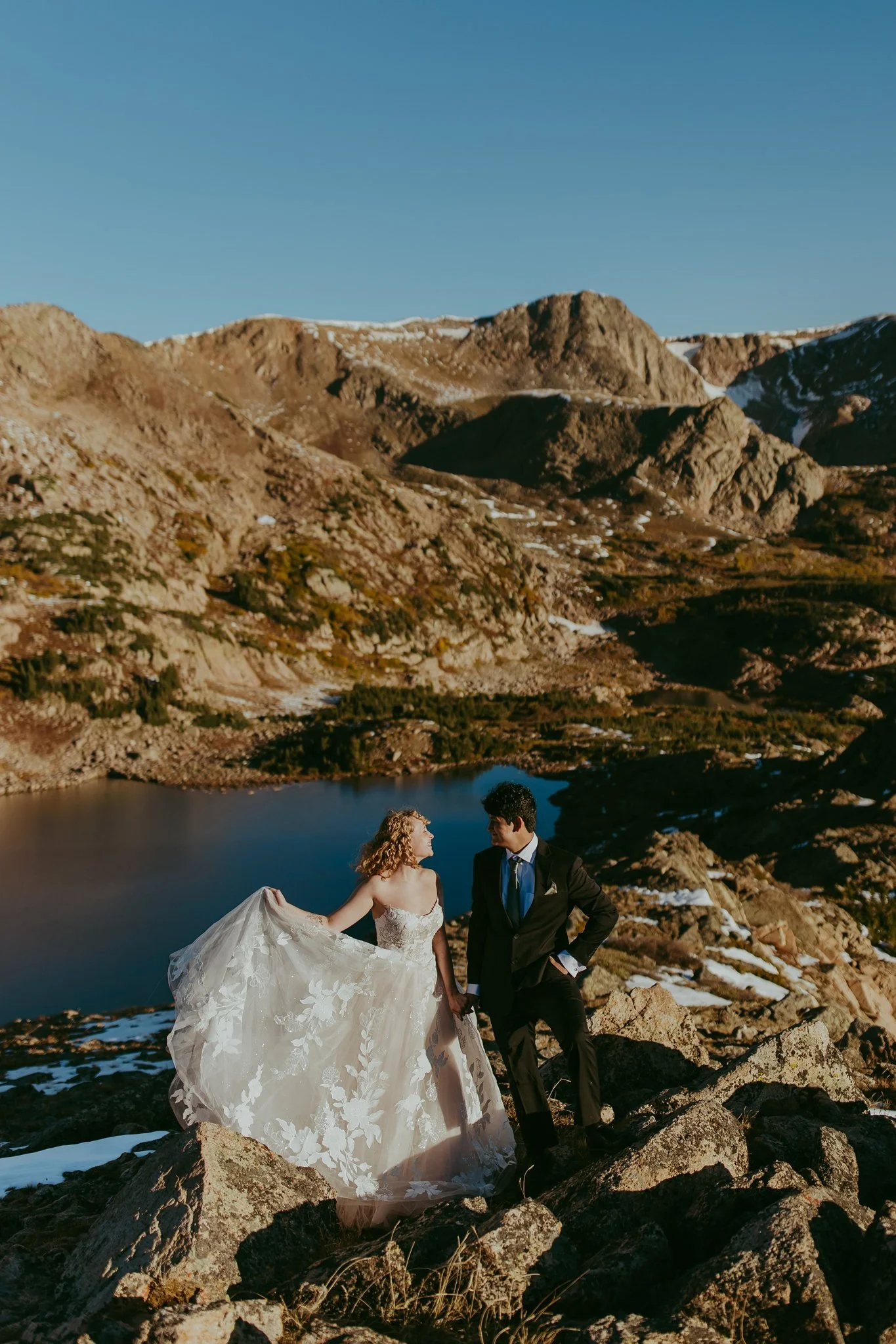 Fall Mountaintop Elopement at an Alpine Lake in Winter Park, Colorado