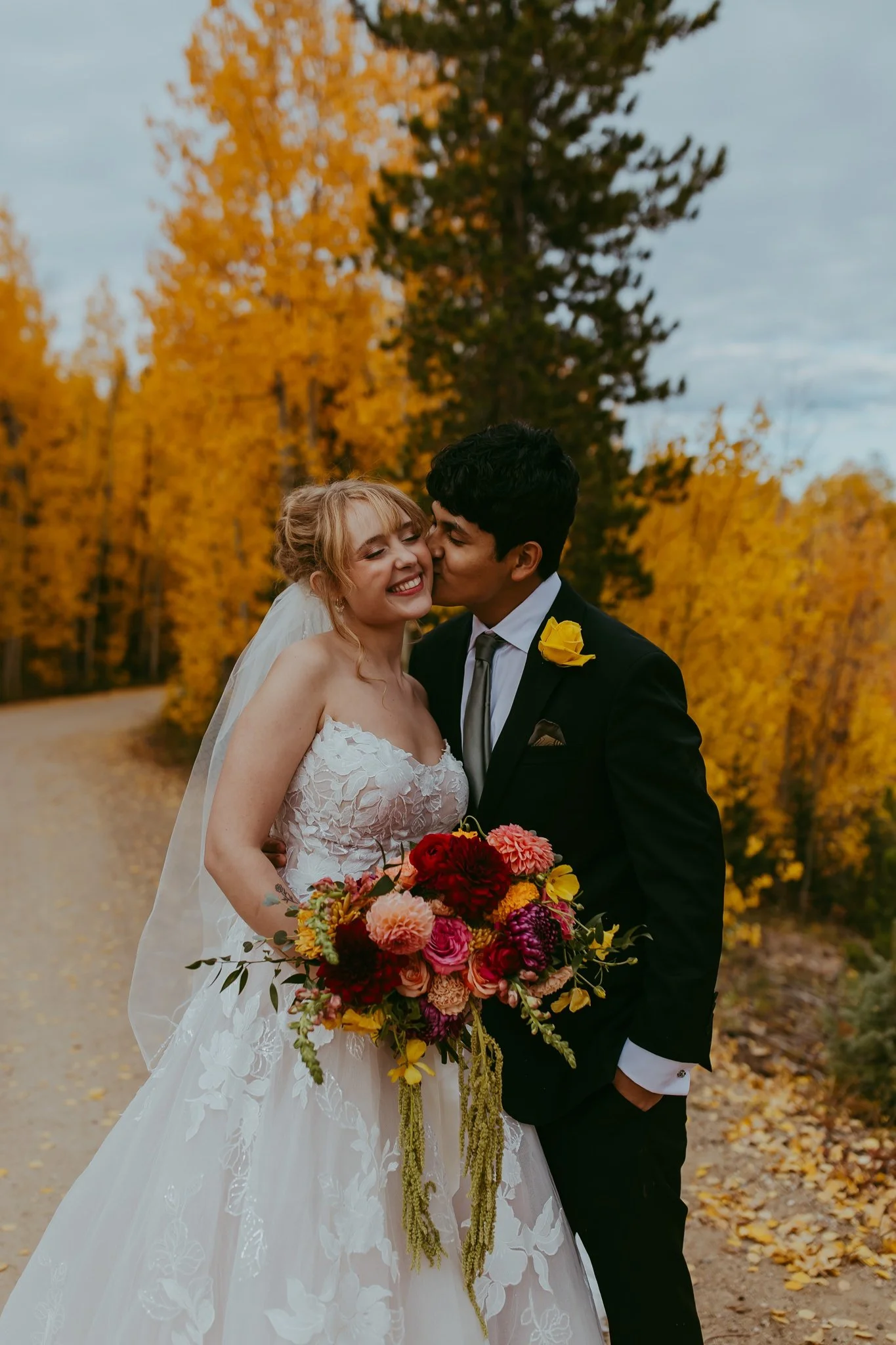 Fall Elopement in an Aspen Grove in Winter Park, Colorado