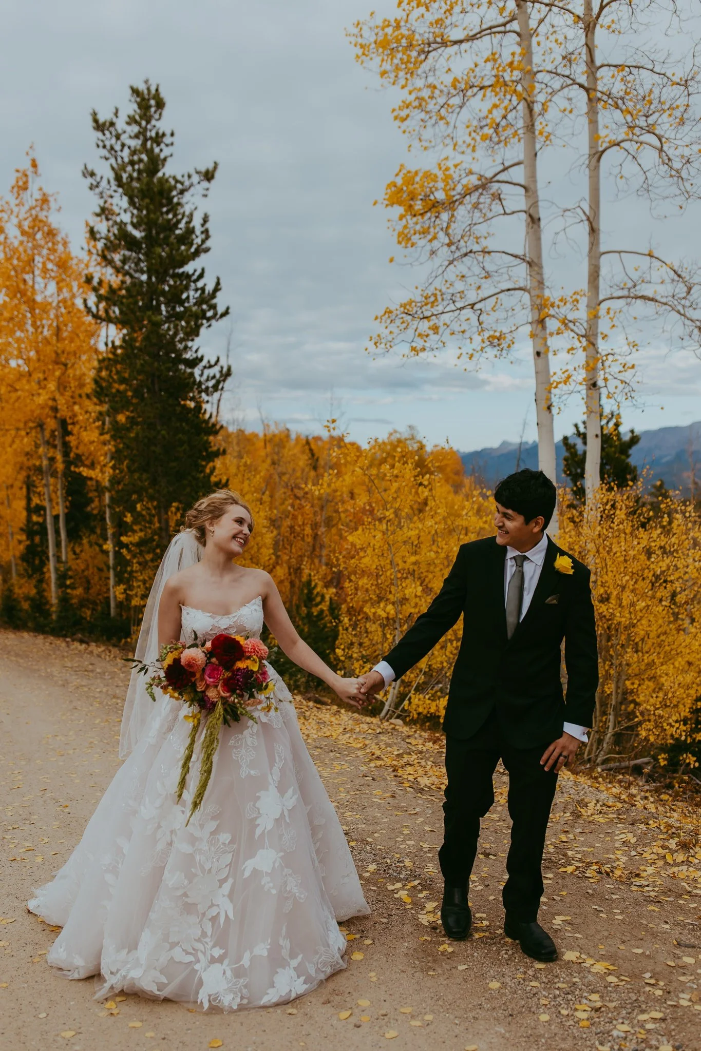 Fall Elopement in an Aspen Grove in Winter Park, Colorado